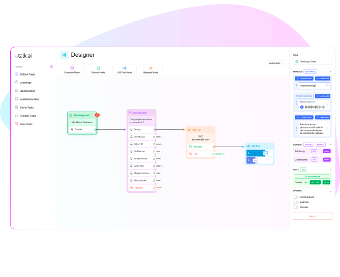 Build a scenario in visual designer