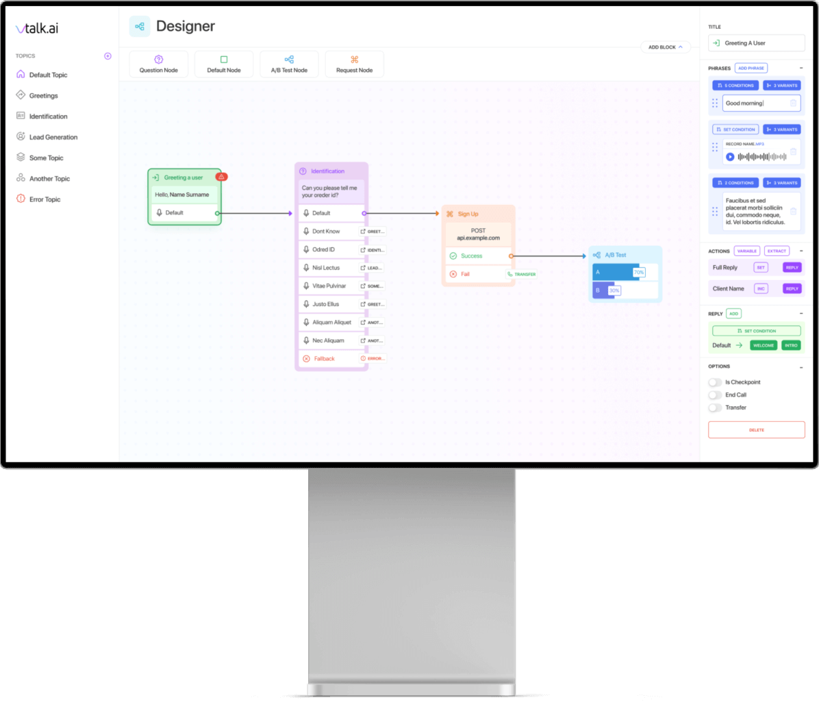 Easy start with pre-defined templates