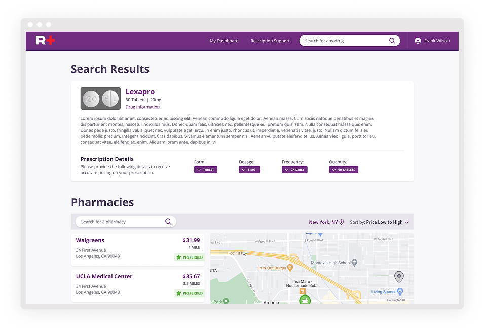 Advanced Medication Search screenshot