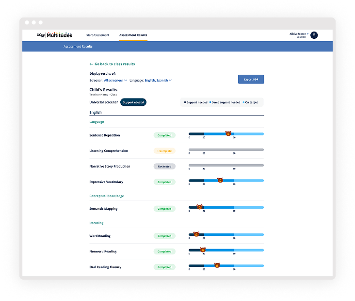Assessment Results Screenshot 2