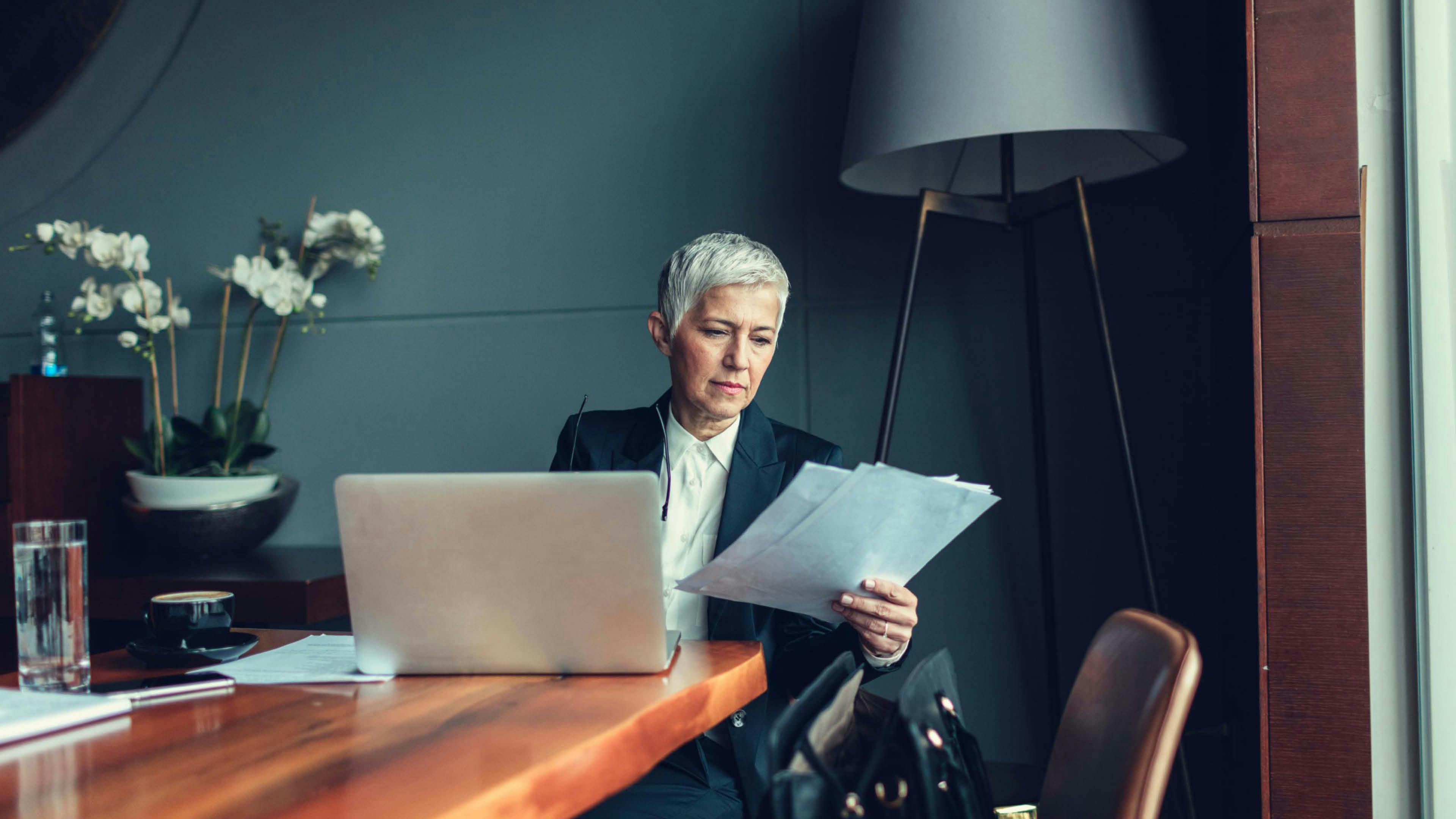 Mature business woman working in an office