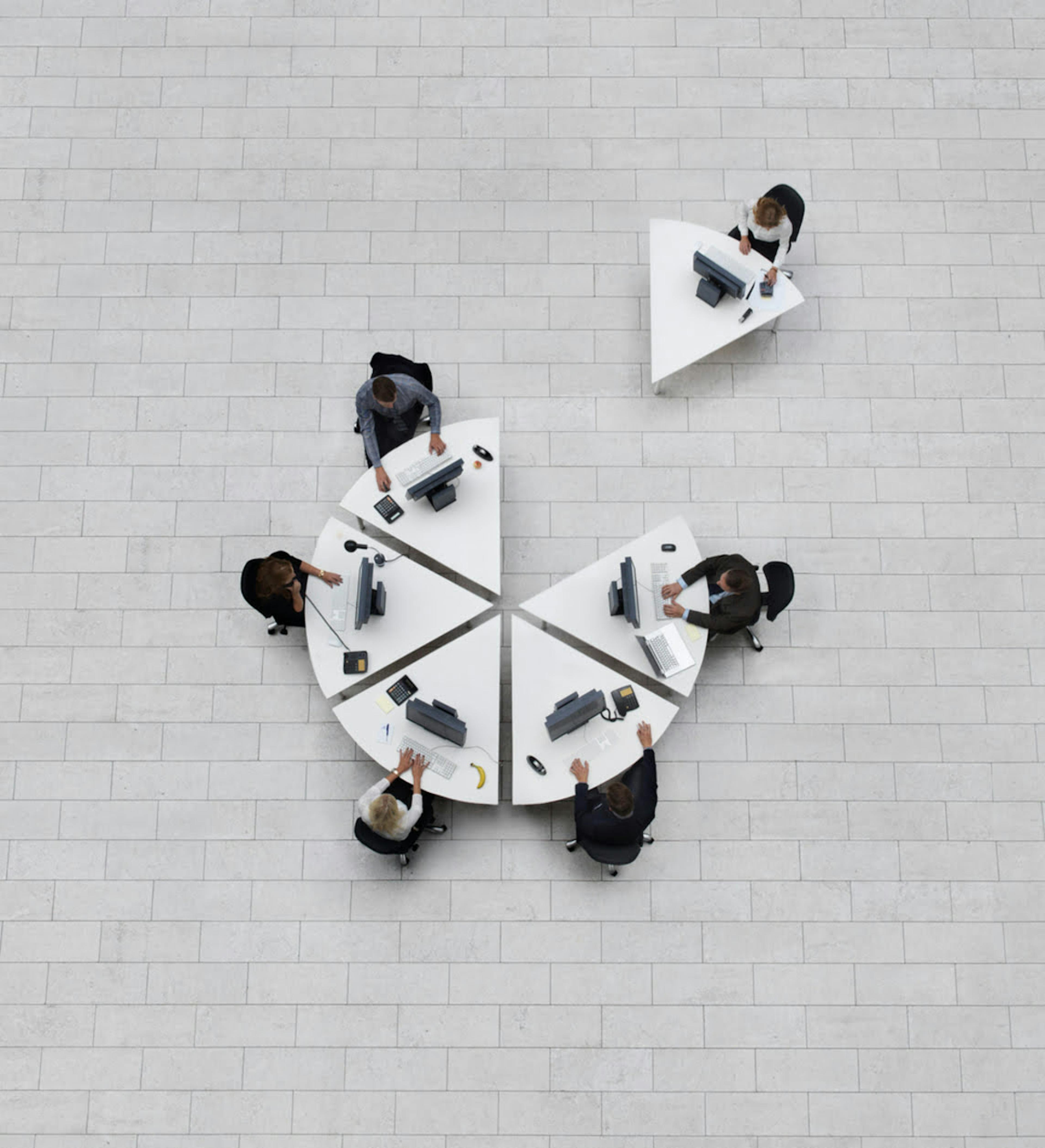 Business people at desks