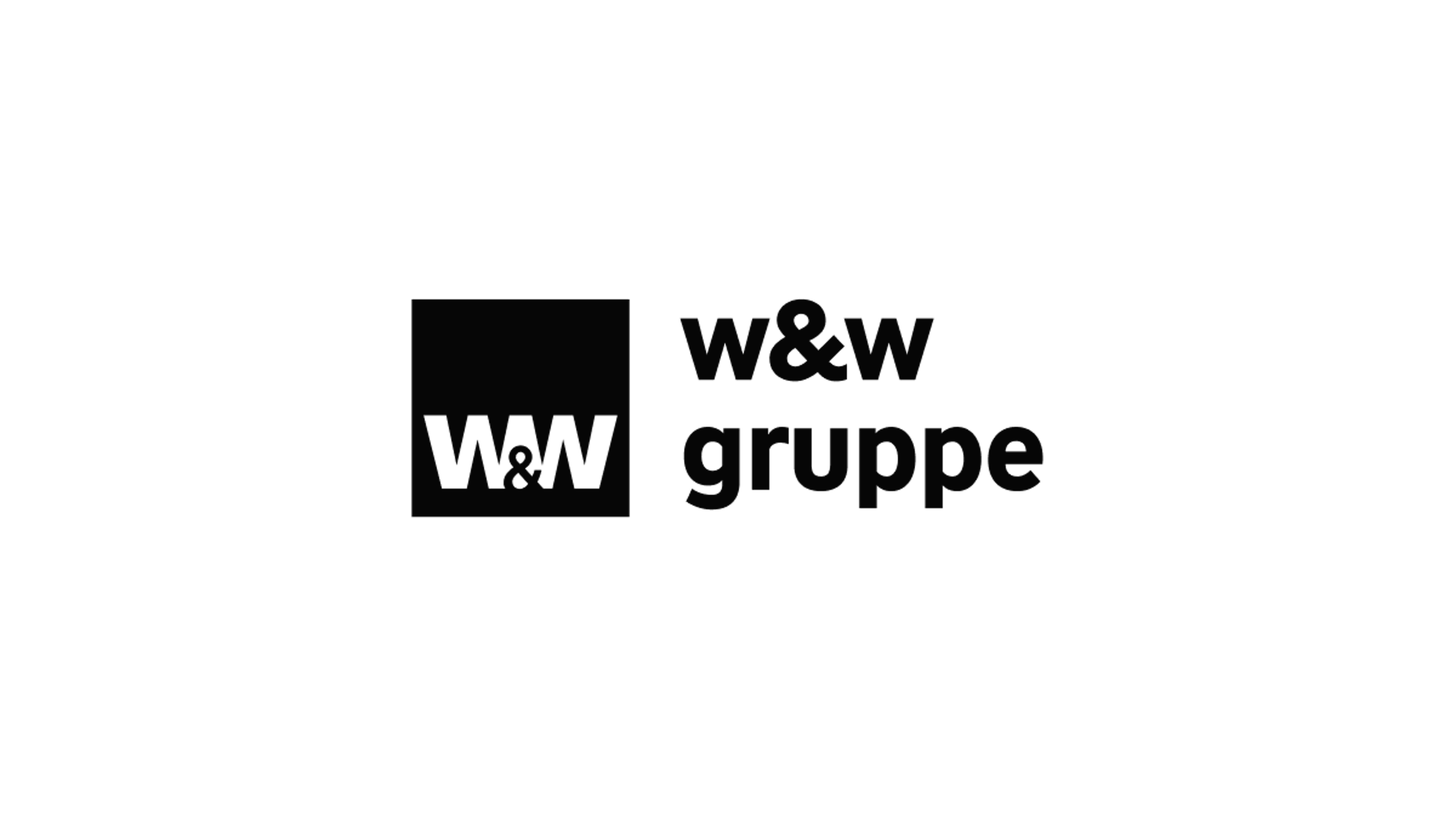 schwarzes Logo der w&w Gruppe