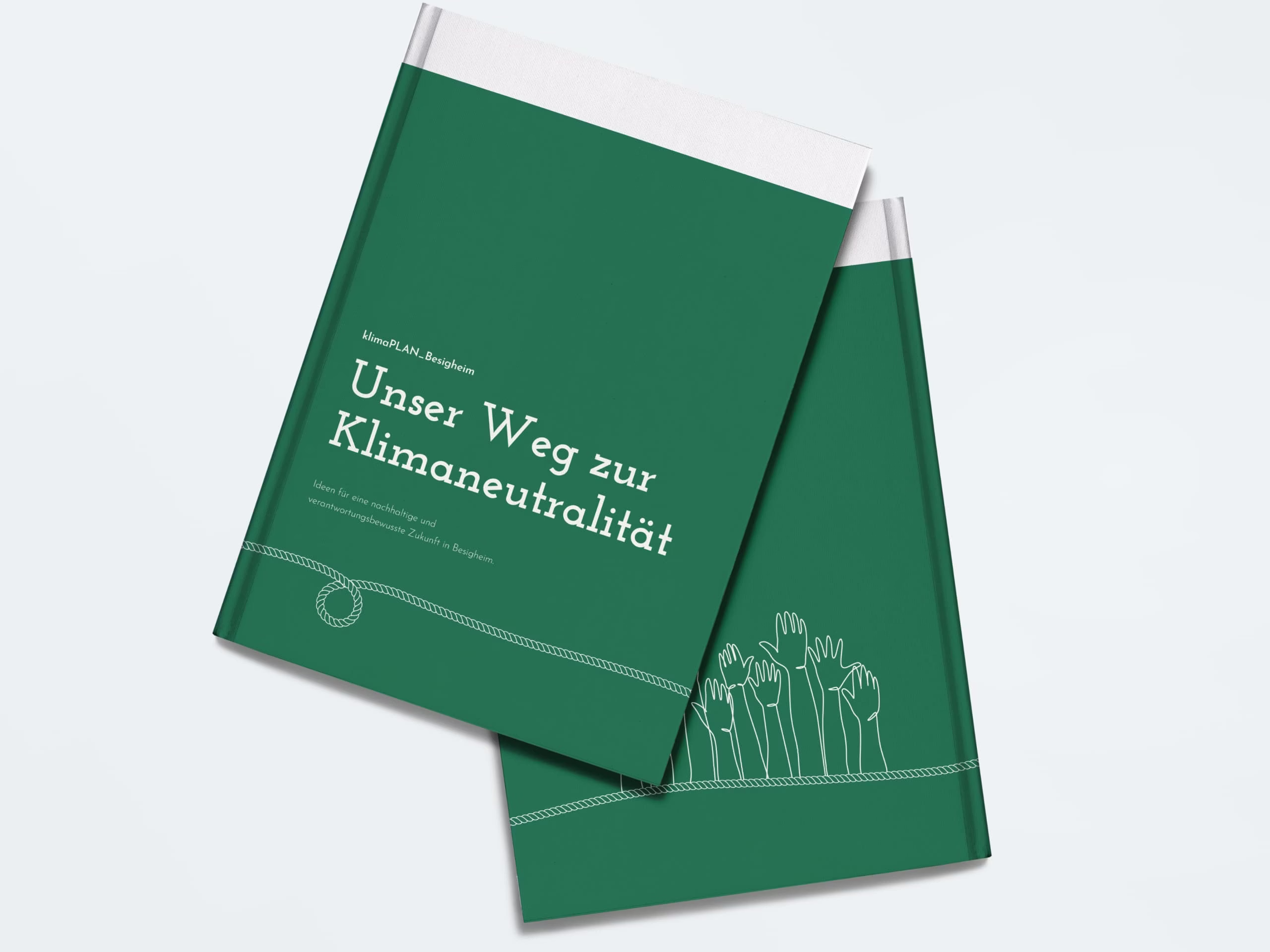Mock Up zeigt den Einband des Buches, dass aus den Ergebnissen der Aktion "KlimaPlan Besigheim" entstanden ist