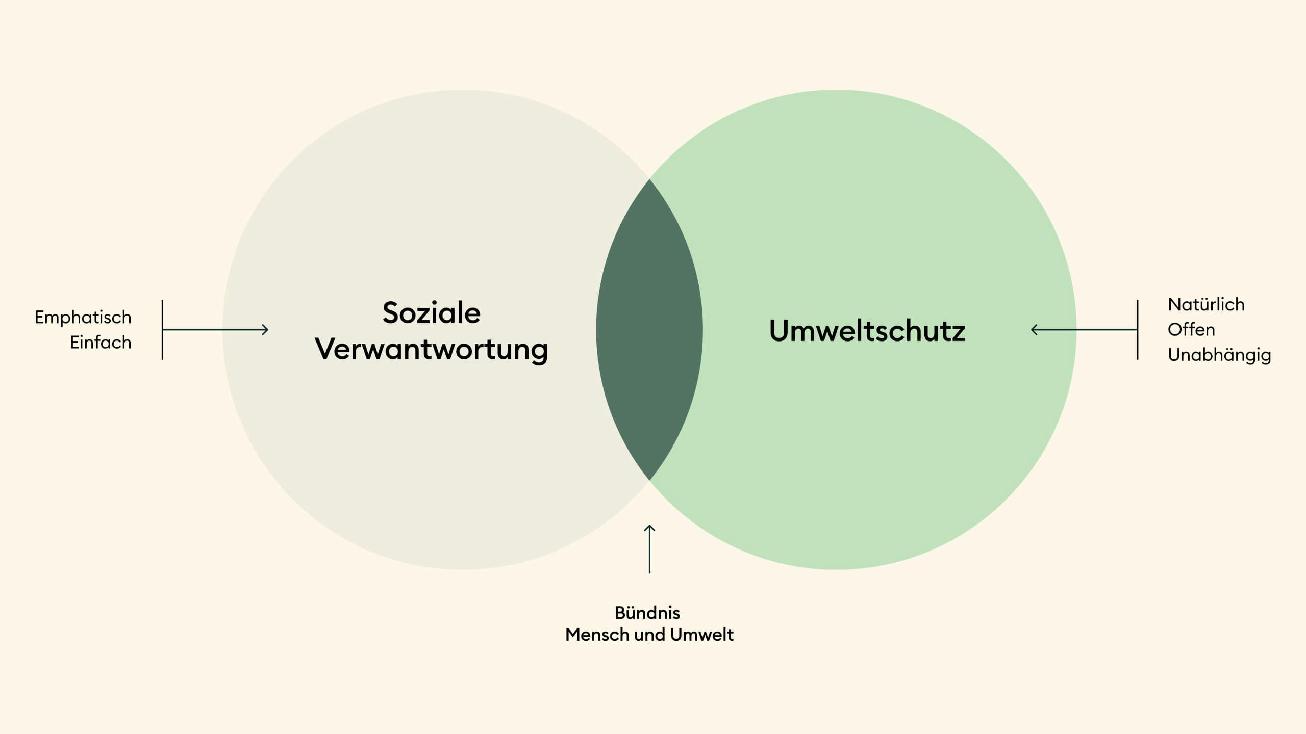 Informationsgrafik des BMU, die die Verbindung von Sozialer Verantwortung und Umweltschutz visualisiert