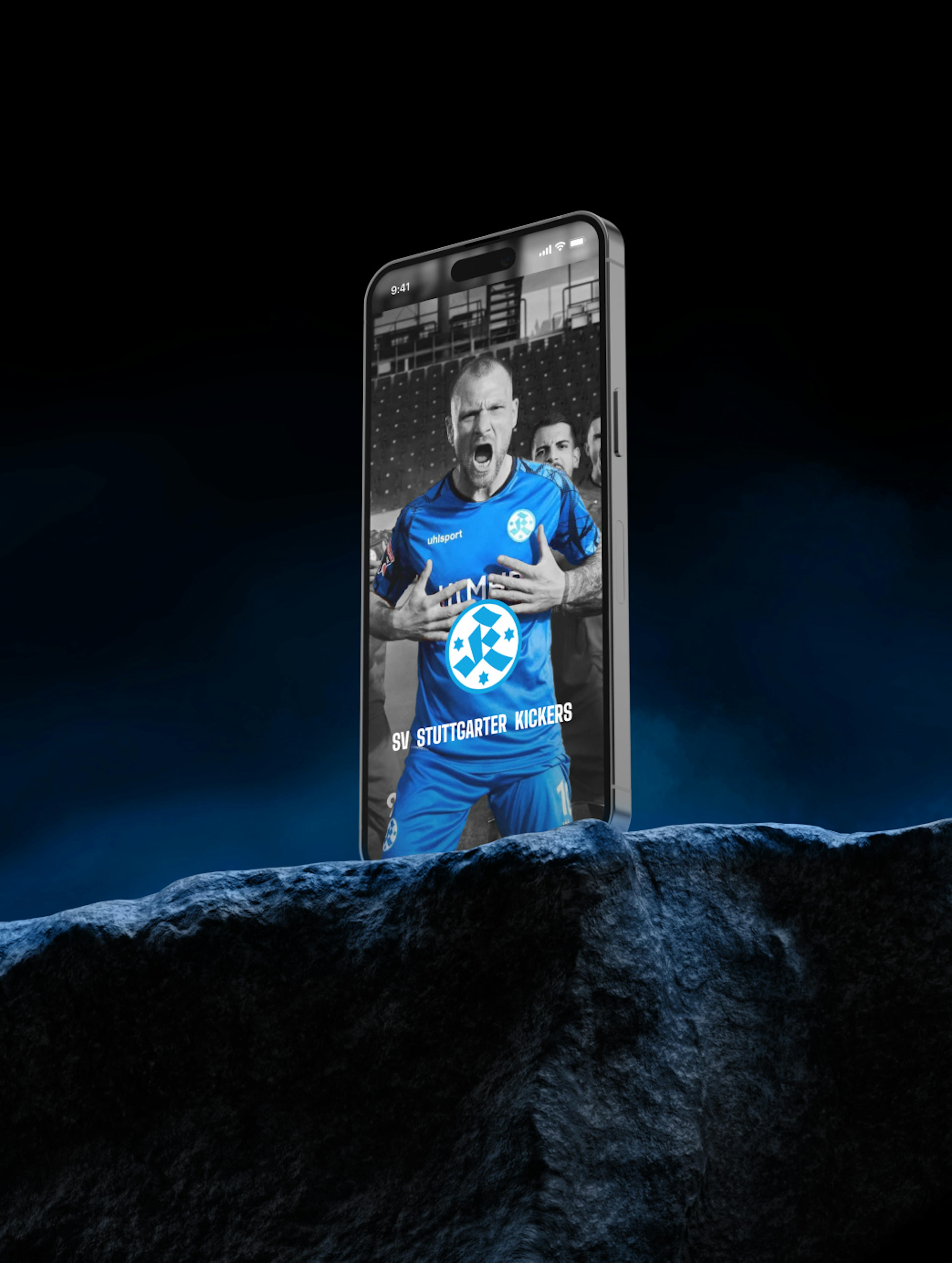 Mobiles Screendesign der Stuttgarter Kickers 