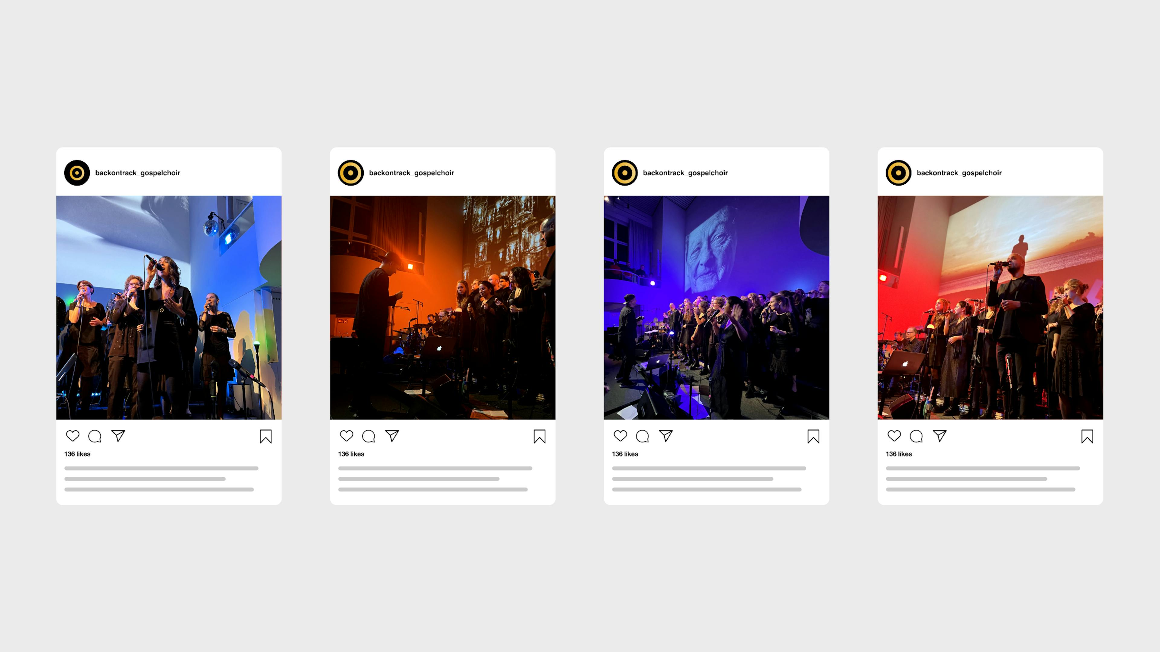 Instagram Postings zeigen Momentaufnahmen der Gospel Session am 12. Dezember