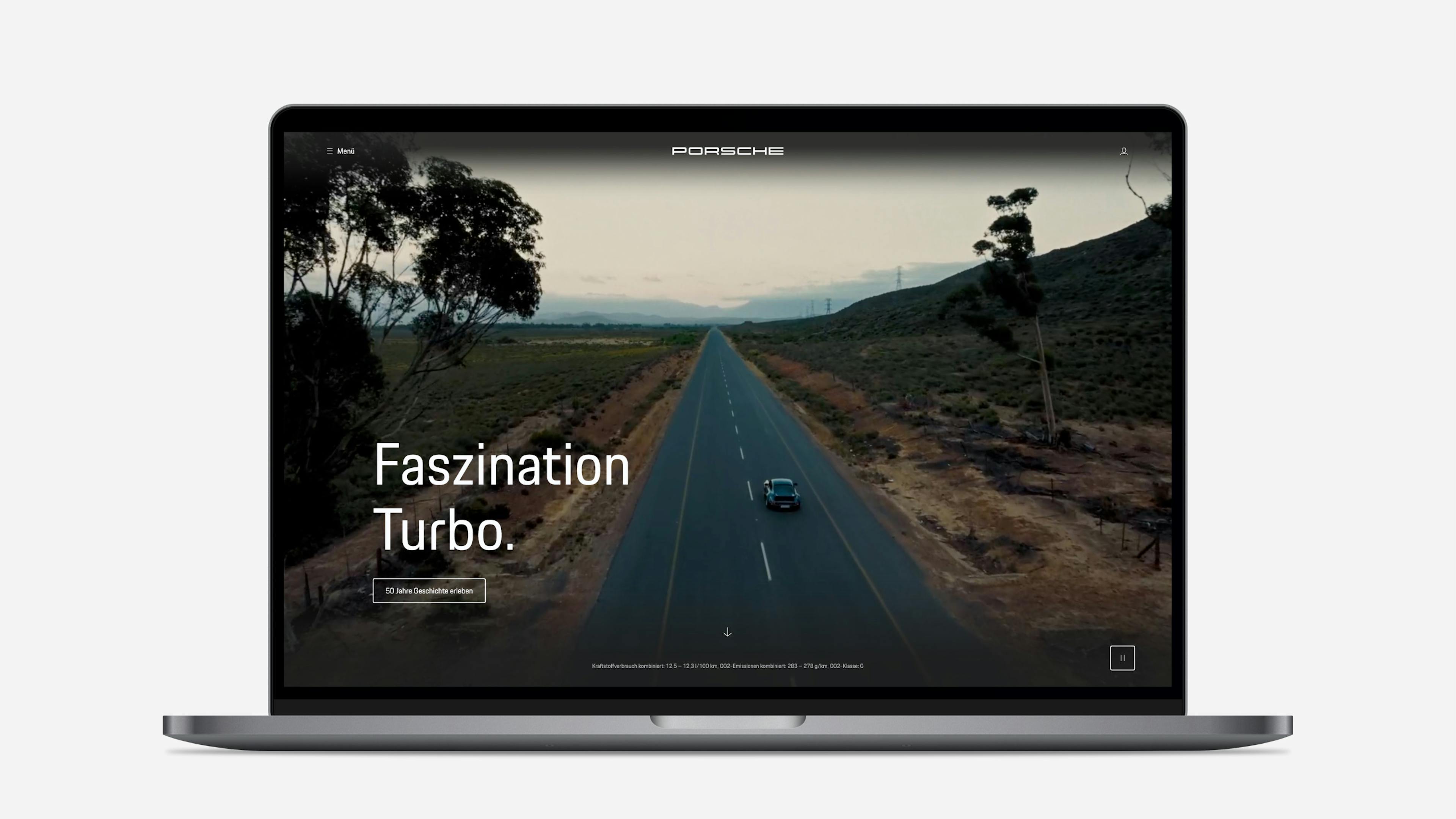 Bild der Porsche-Website als Desktopanwendung