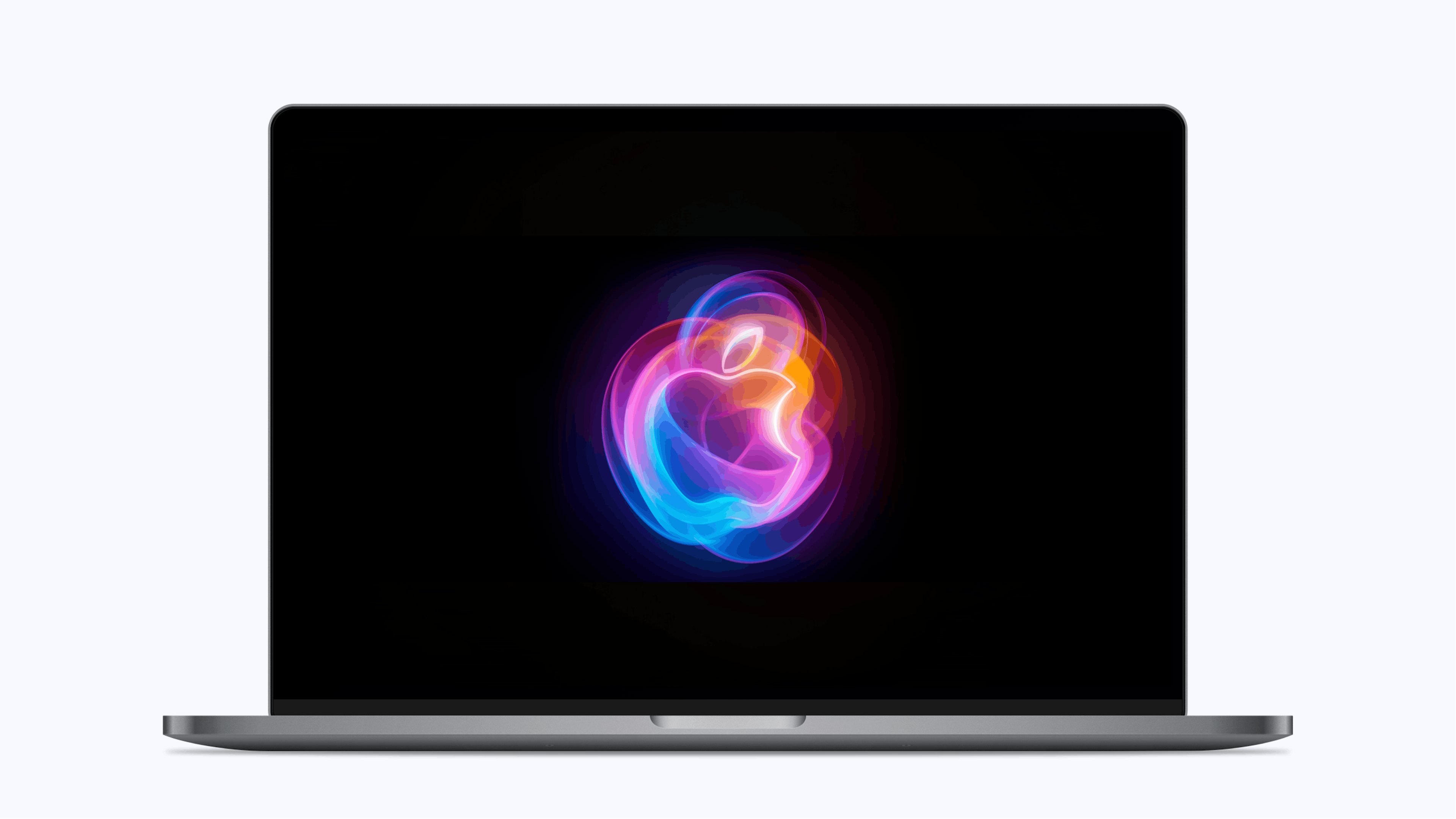 Apple Logo auf Mock Up eines Mac Book Air