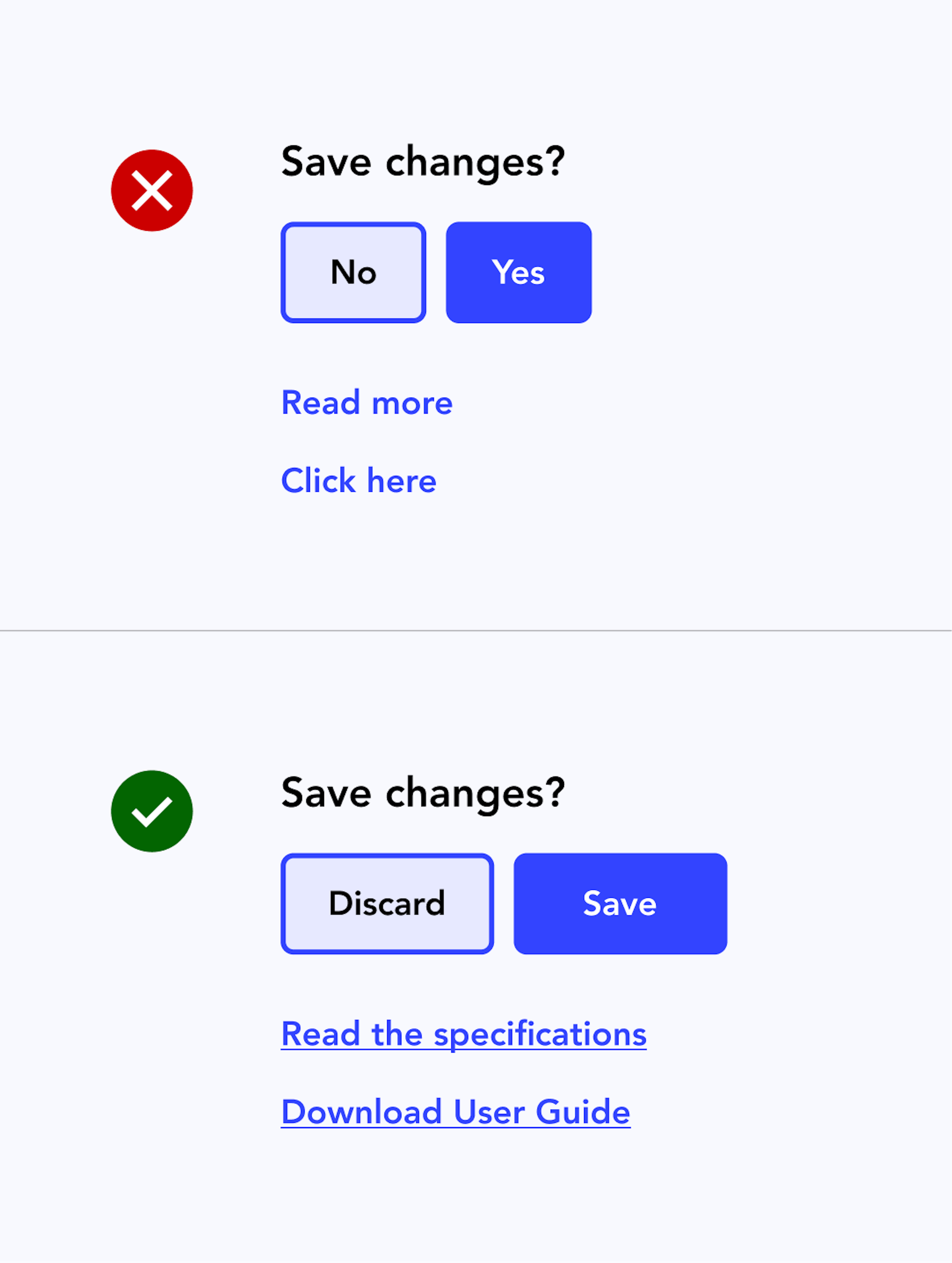 Grafik zeigt die Anwendung der WCAG-Richtlinien durch klare und einfache Sprache