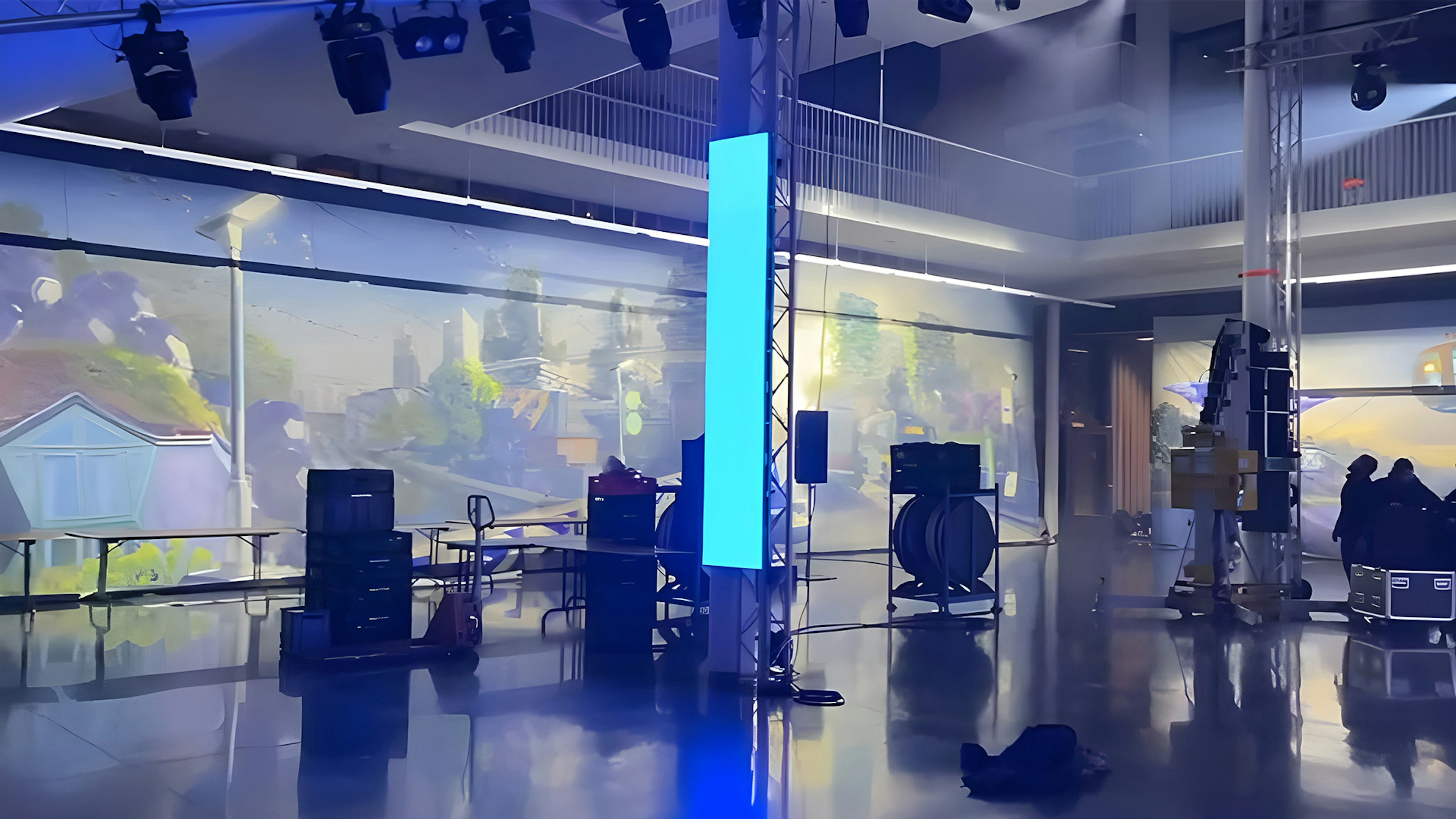 Photo waaaw.studio, bâche géante imprimée installée lors d’un événement privé.