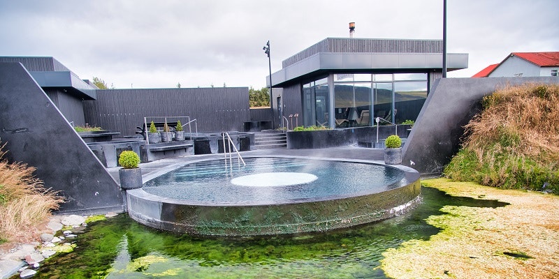 A luxurious hot tub in Iceland