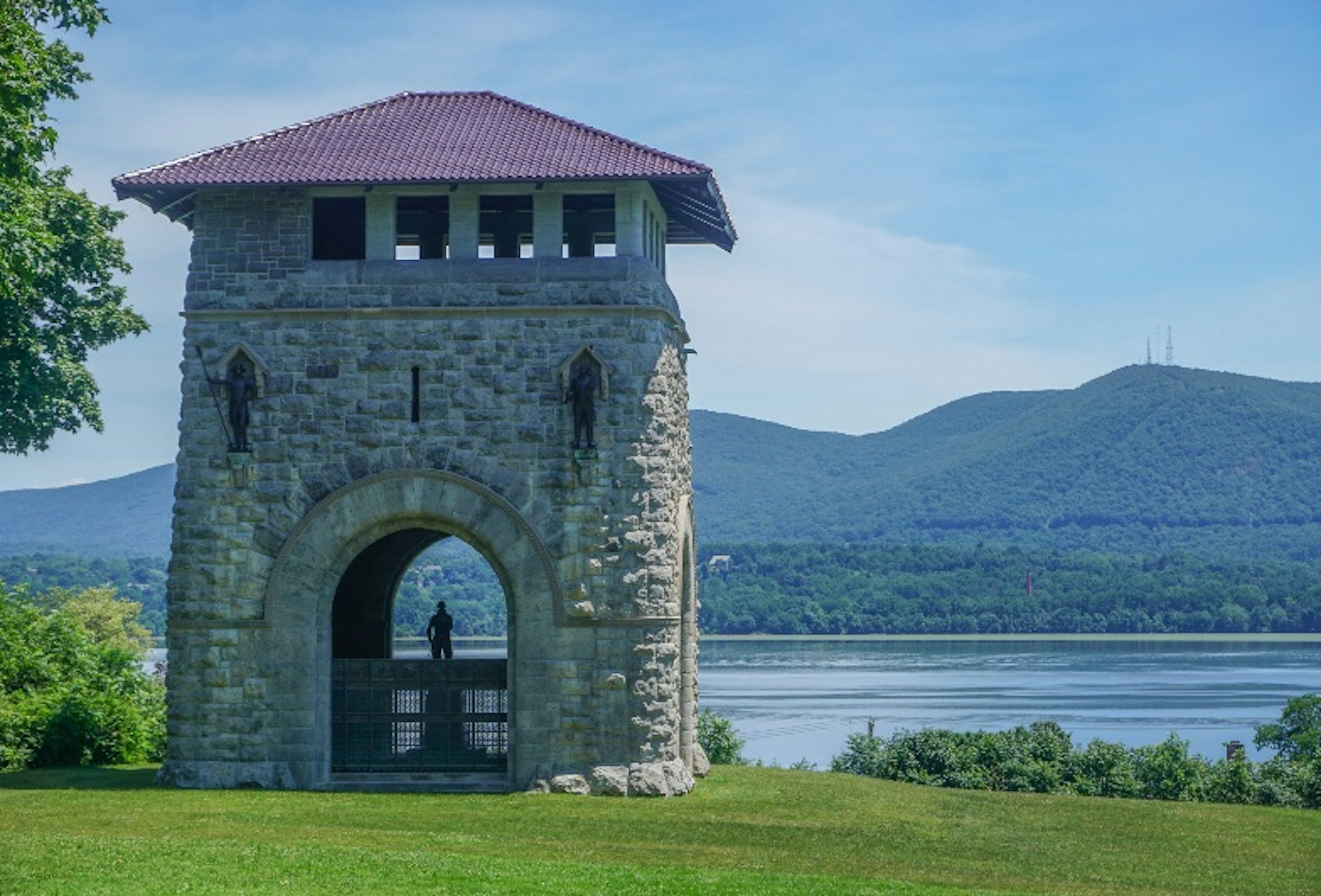 Newburgh, The restored Tower of Victory at Washington's Headquarters National Historic Landmark, on the Hudson River.
