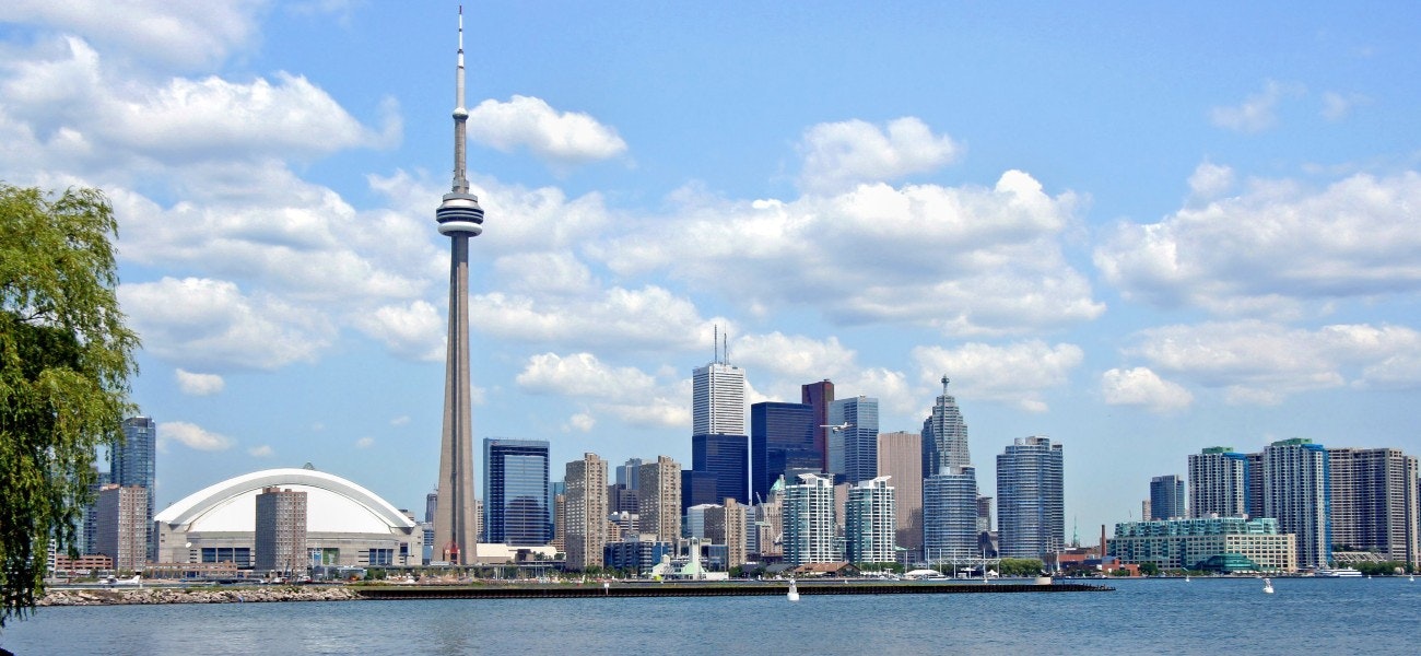 Toronto Skyline from island park
