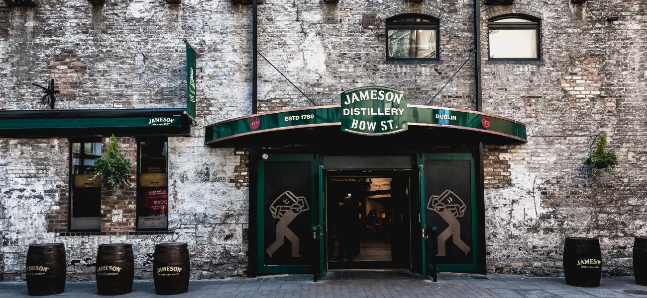 The front of the iconic Jameson Distillery