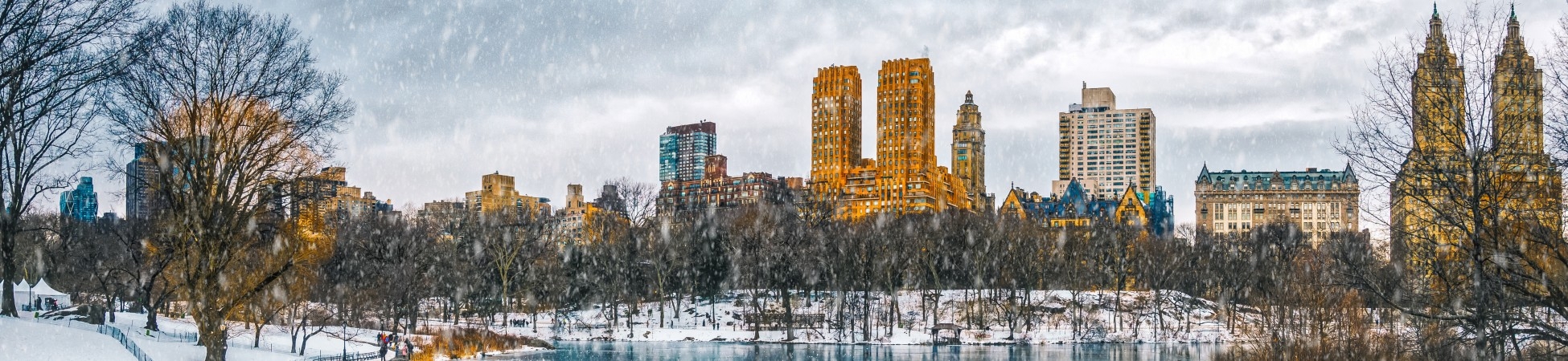 New York City central park in snow