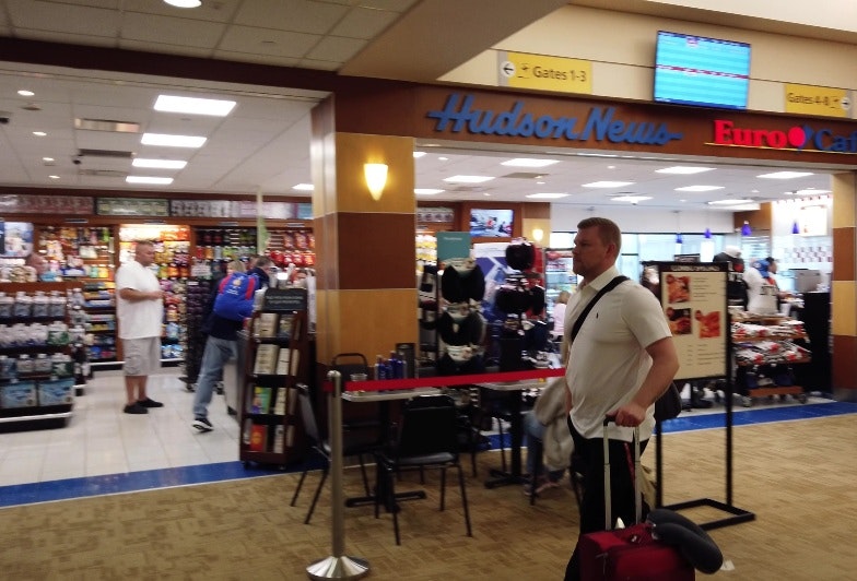 Shops at Stewart International Airport and passengers shopping