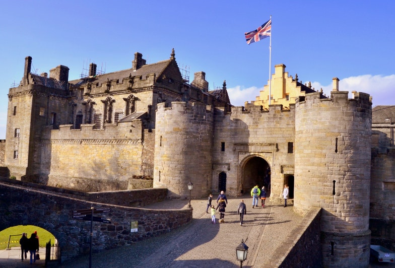 Stirling Castle entrance, famous Scottish Castle,