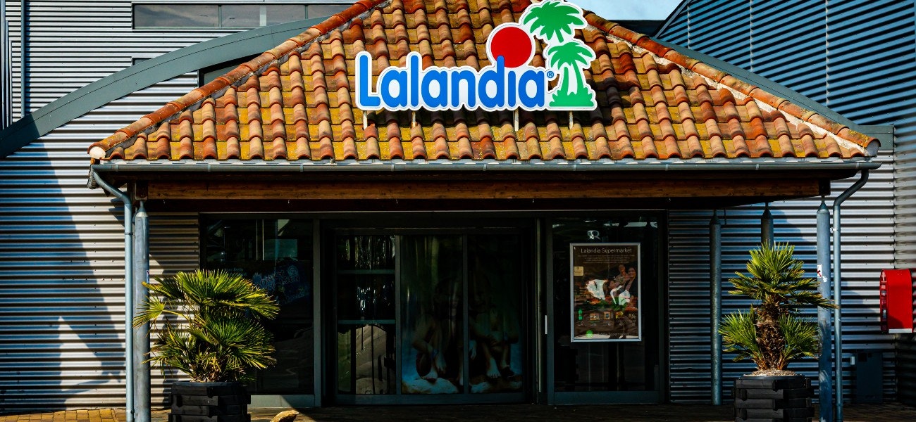 Main entrance to the Lalandia waterpark in Billund in Denmark.