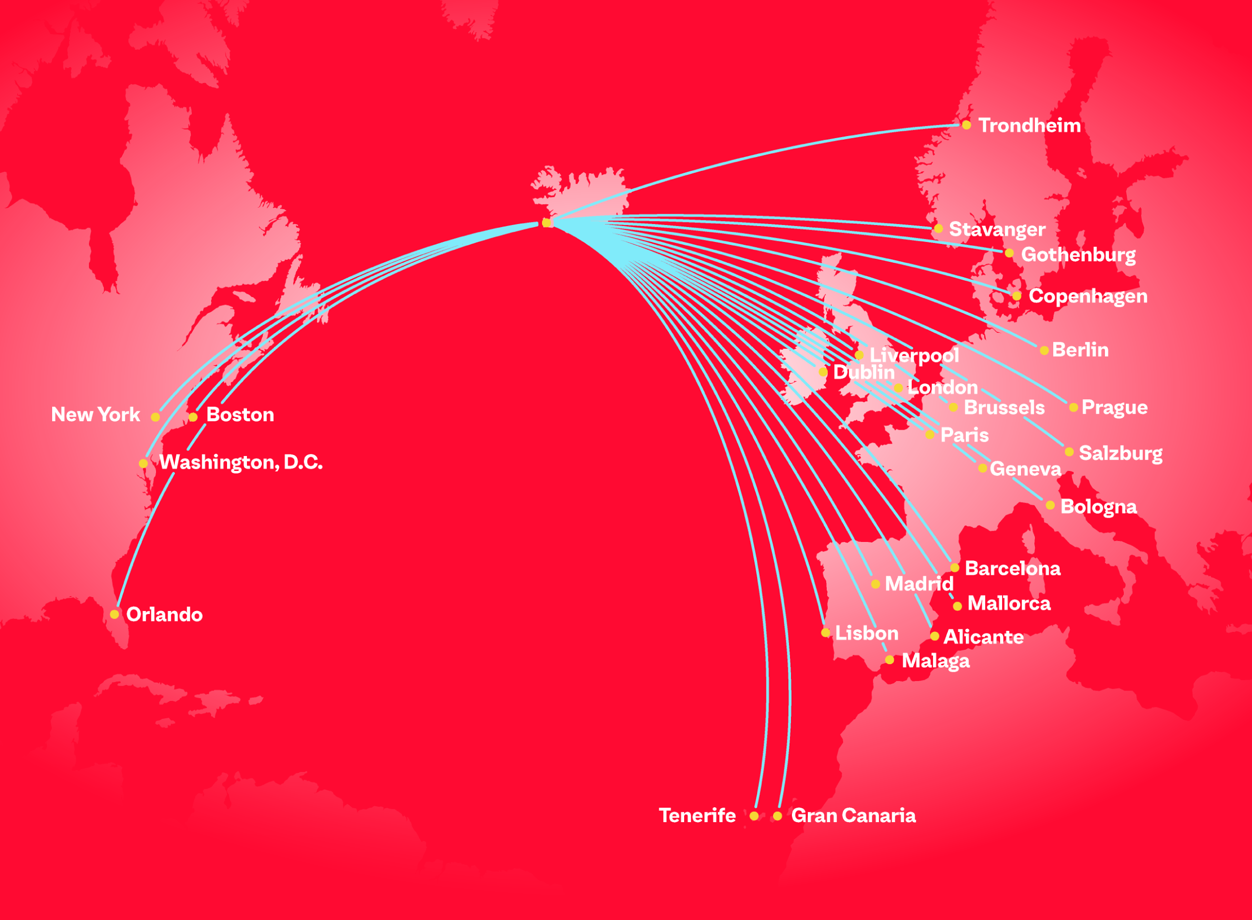 Iceland PLAY airline route map