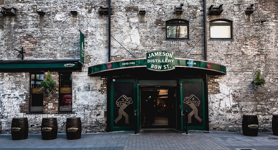 The front of the iconic Jameson Distillery
