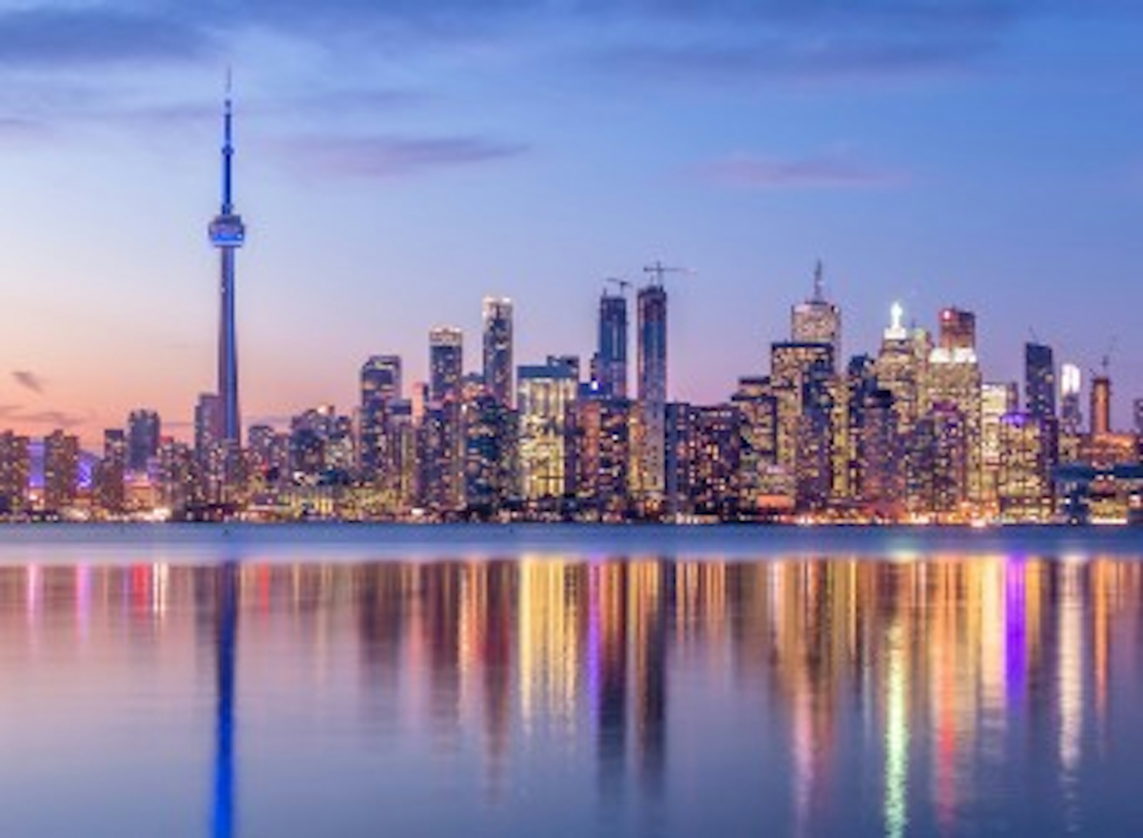 Toronto Skyline with purple light