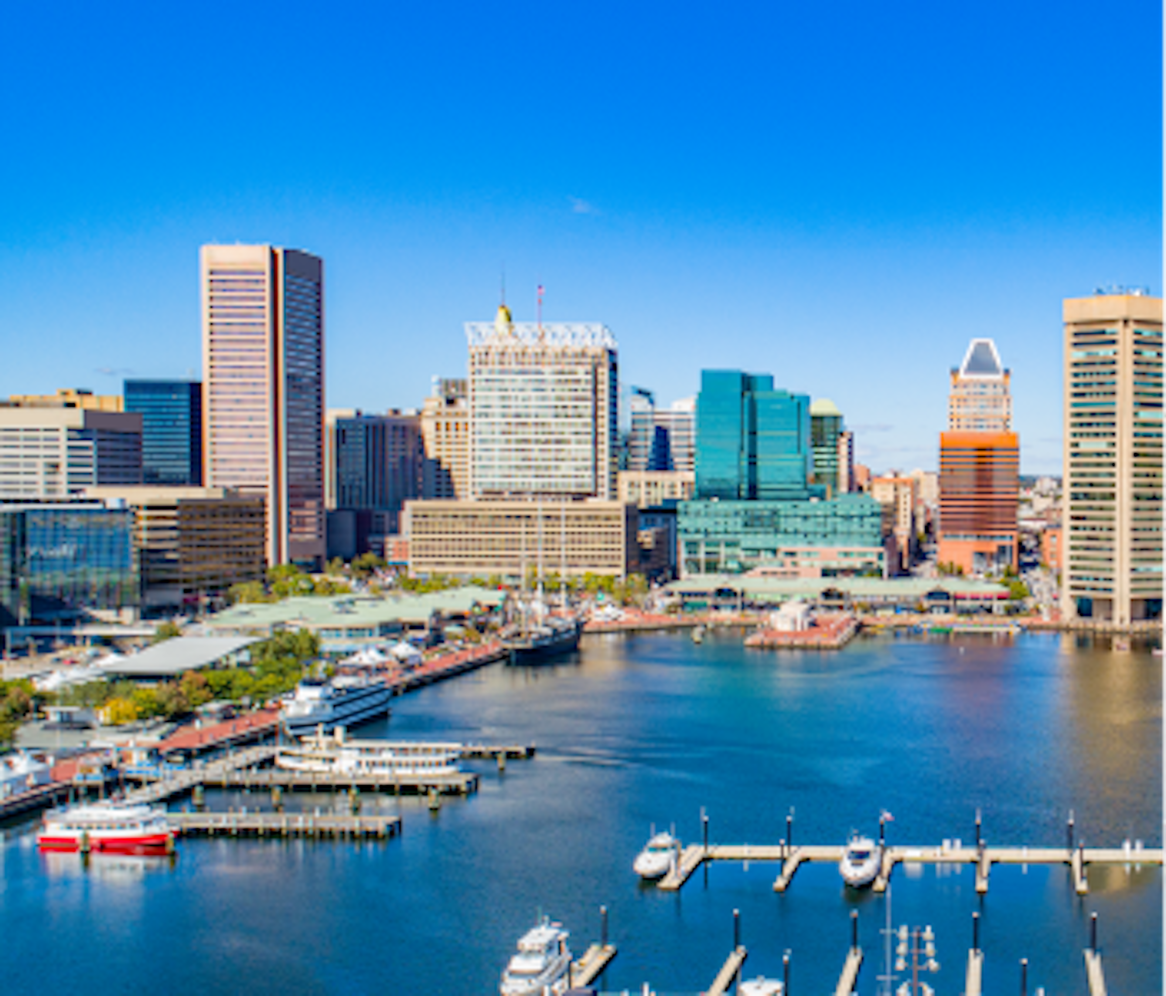 harbor in Baltimore the charming ocean city in the United states