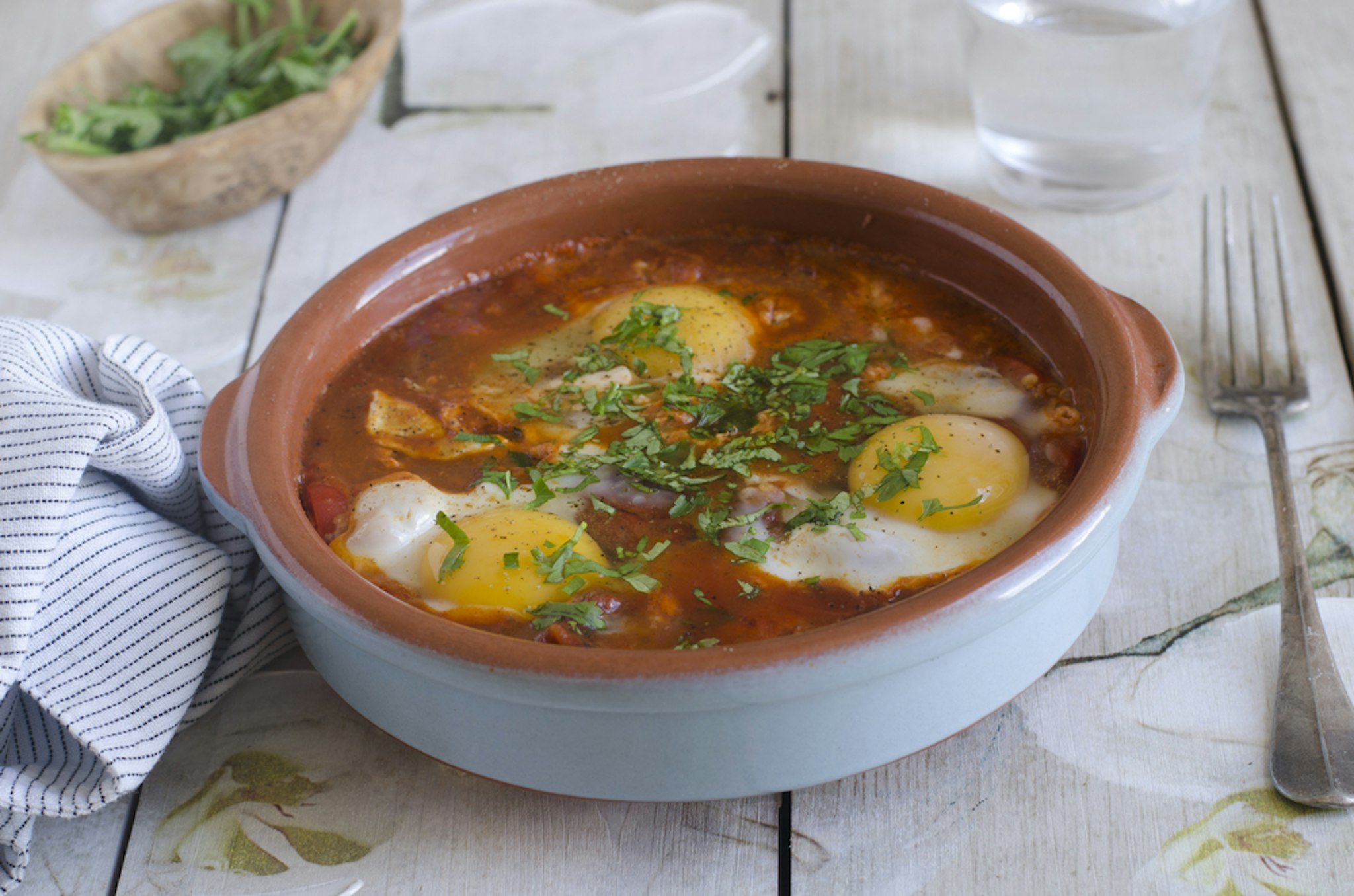 Moroccan Berber eggs/Shakshuka dish