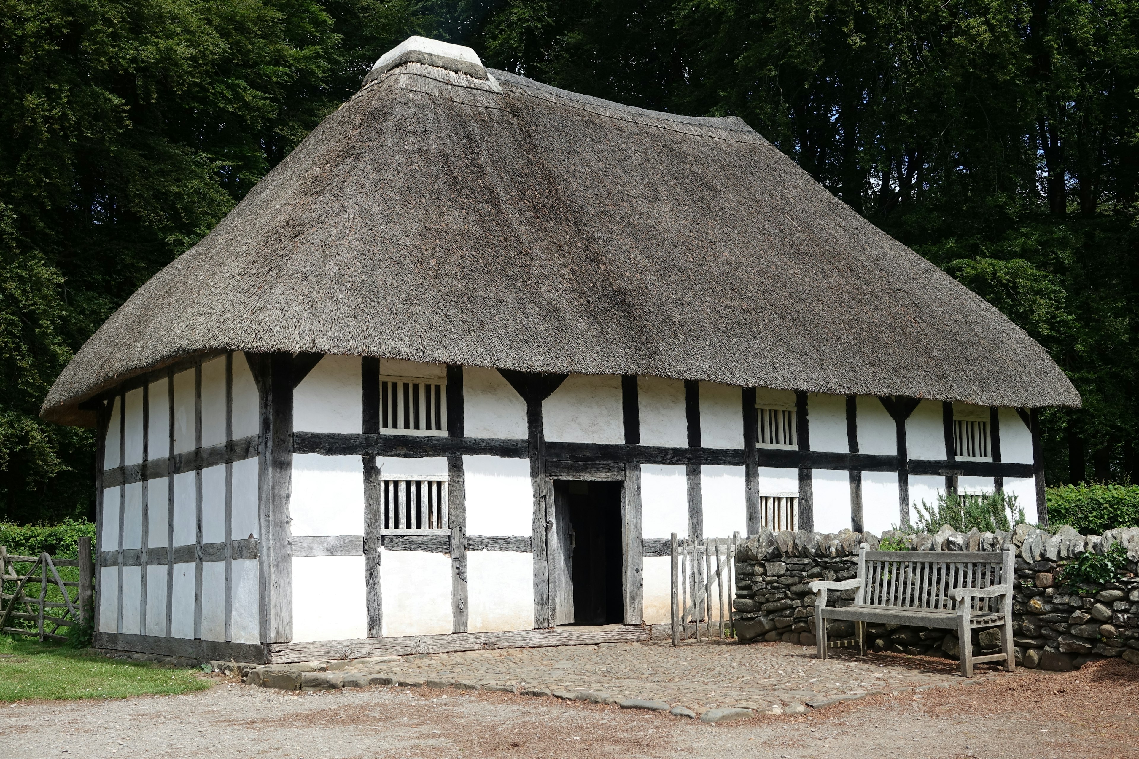 Sögulegt velskt hús í þjóðminjasafninu St Fagans í Wales