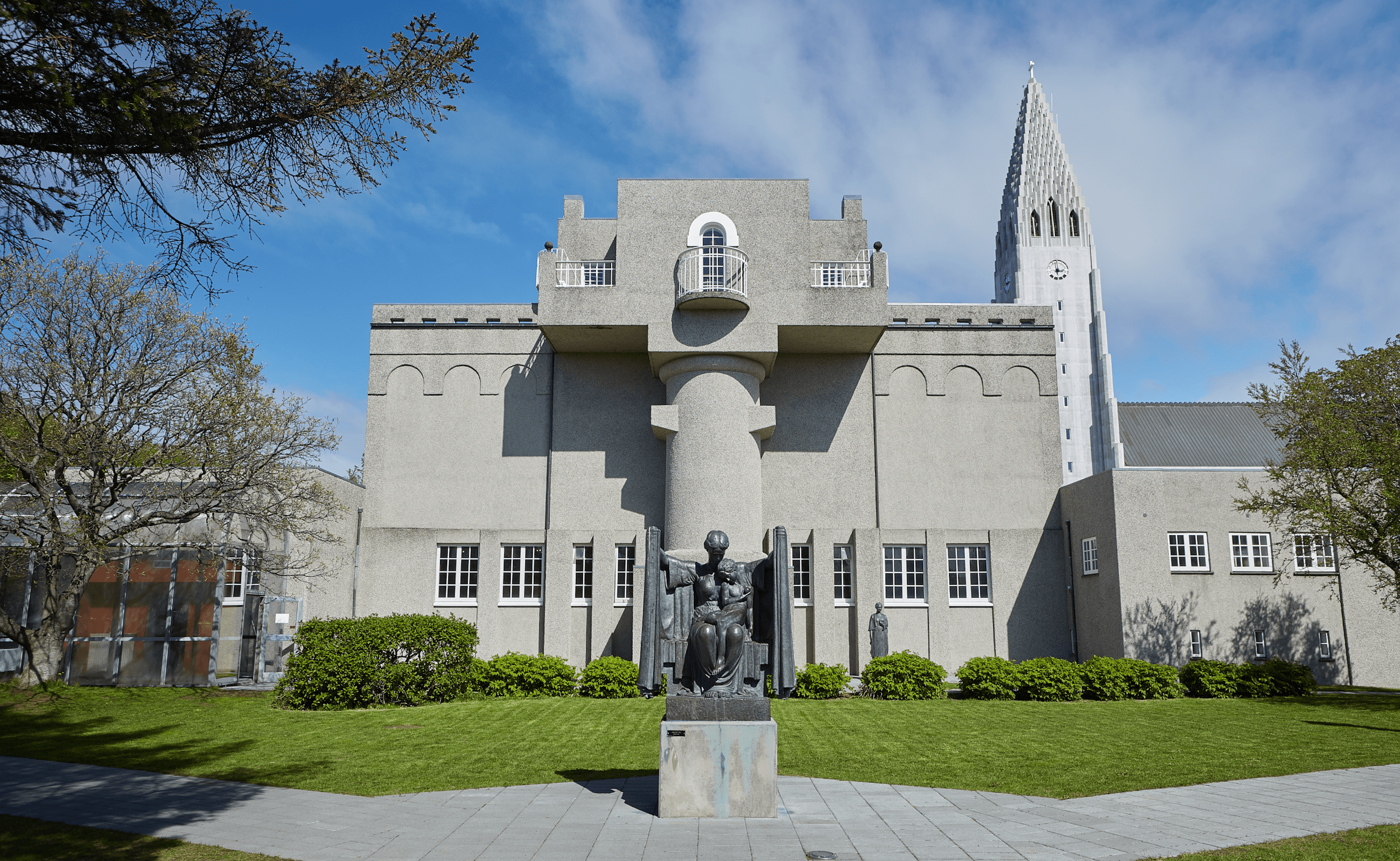 A view from the Einar Jonsson Museum's sculpture garden in Reykjavik with Hallgrímskirkja church tower in the background. @Vigfús Birgisson