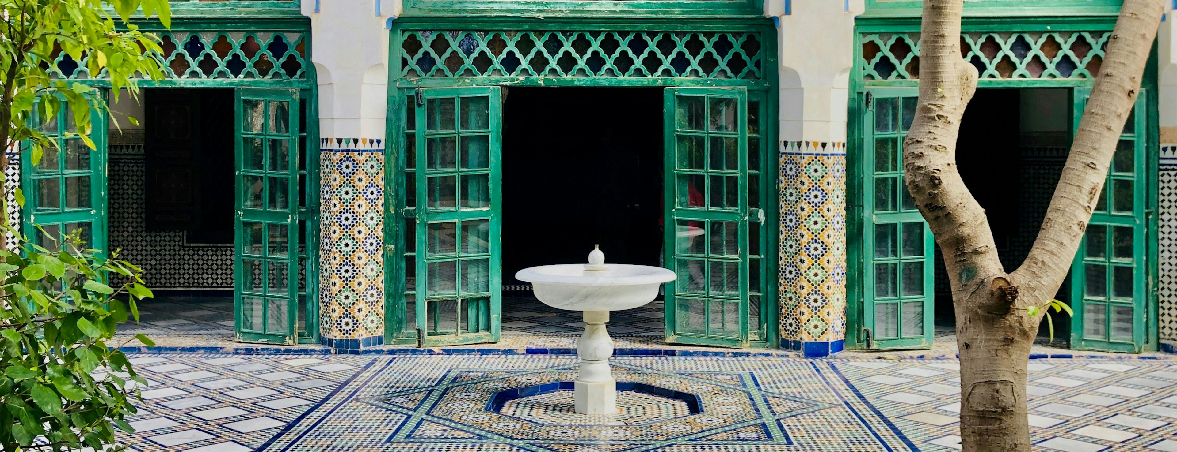 A beautiful tiled courtyard in Marrakech