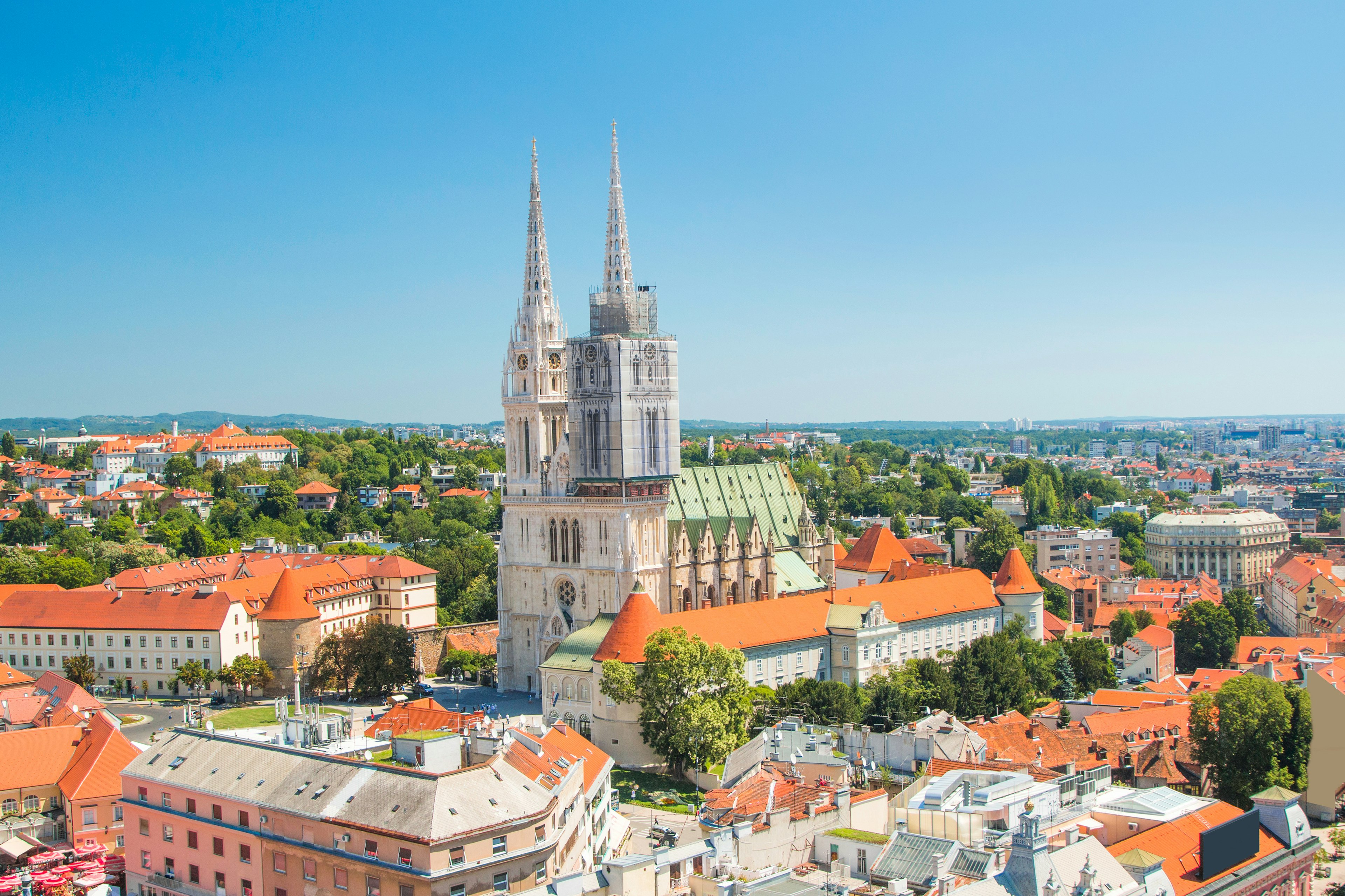 A panoramic view over Croatia's capital, Zagreb