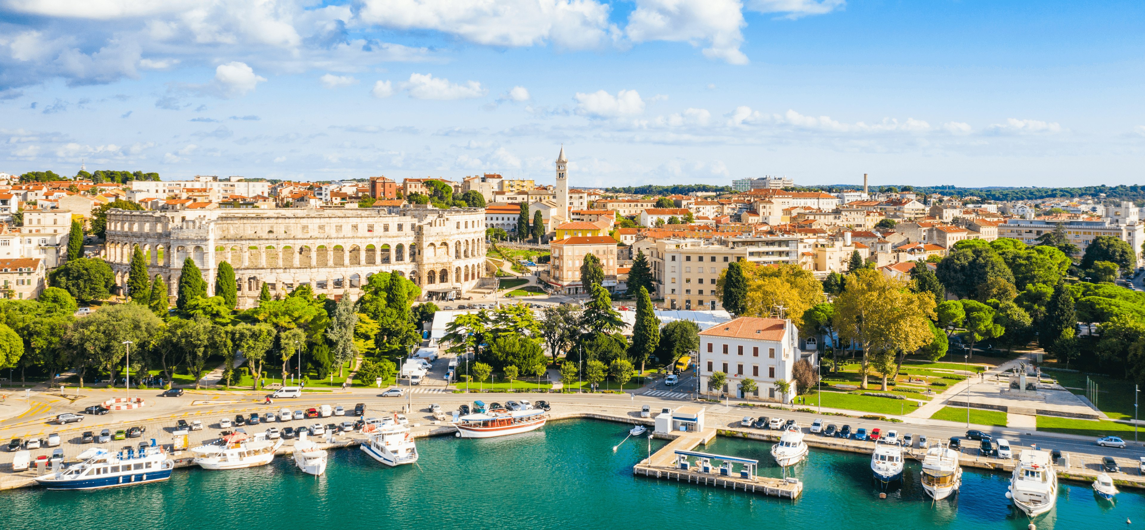 Beautiful harbour in Pula Croatia