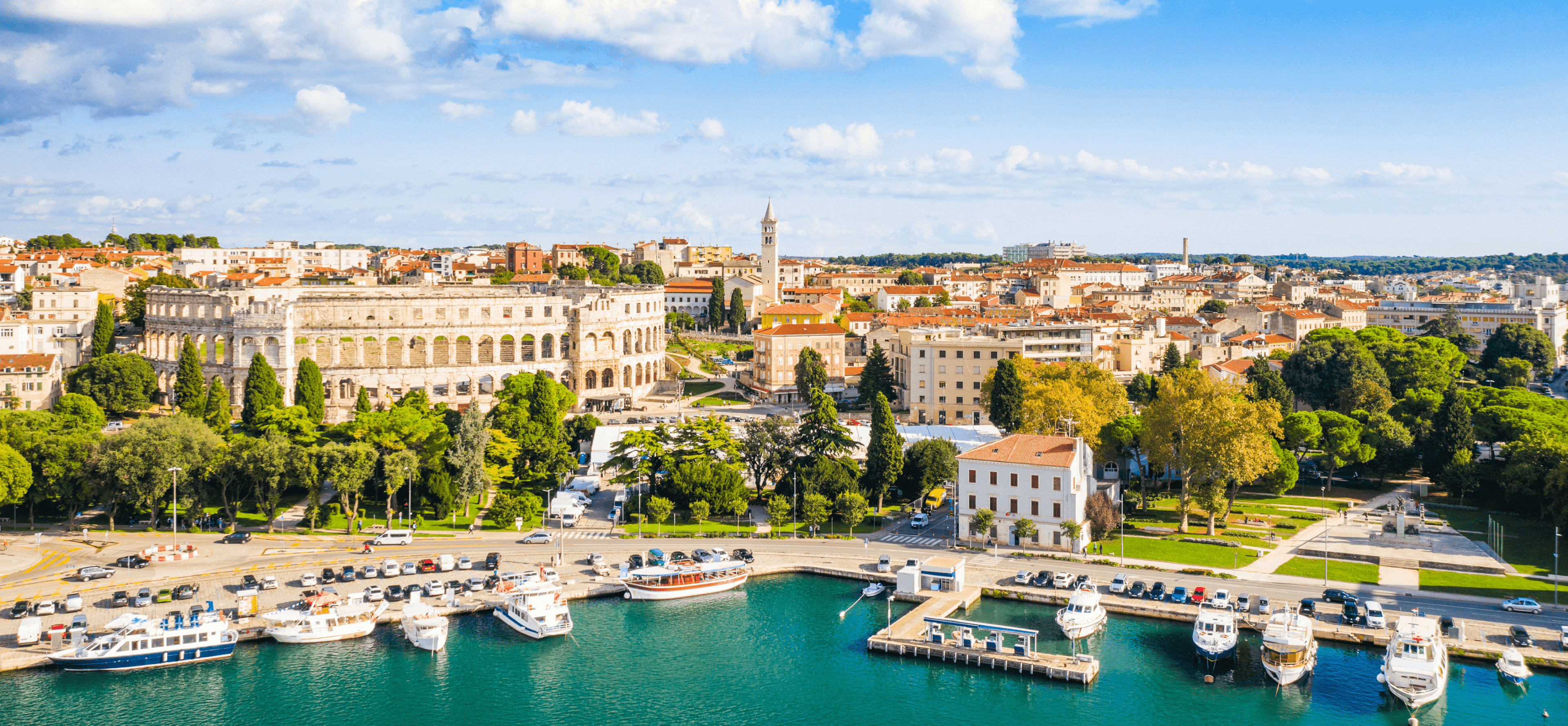 Beautiful harbour in Pula Croatia