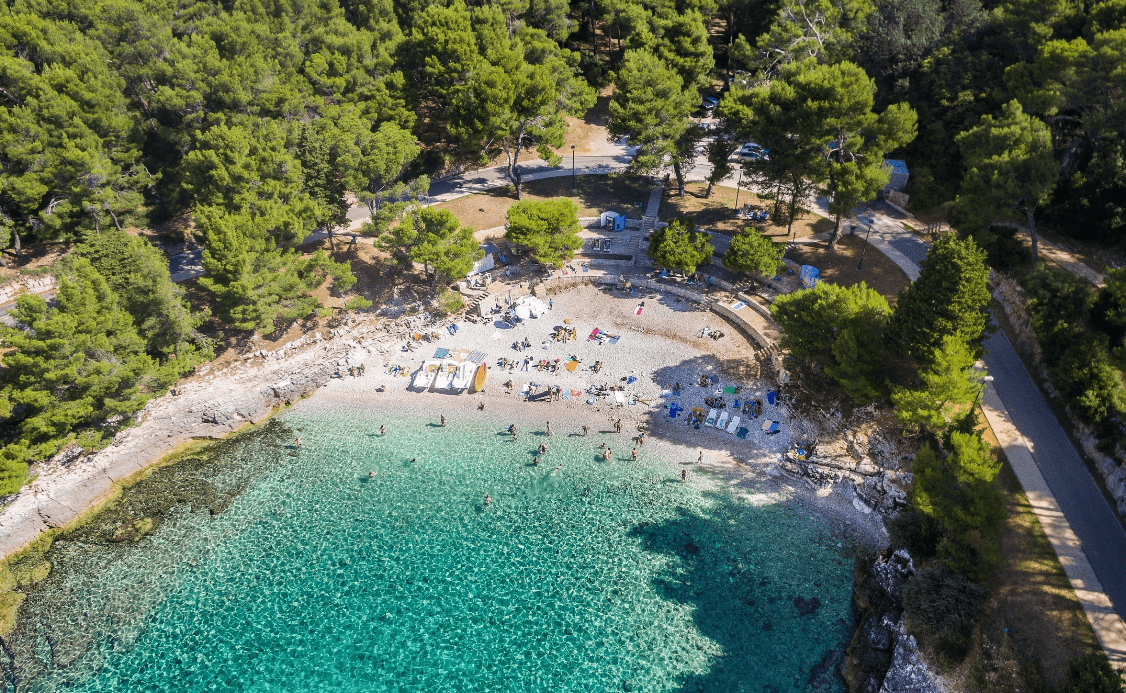 a beautiful beach in Pula Croatia