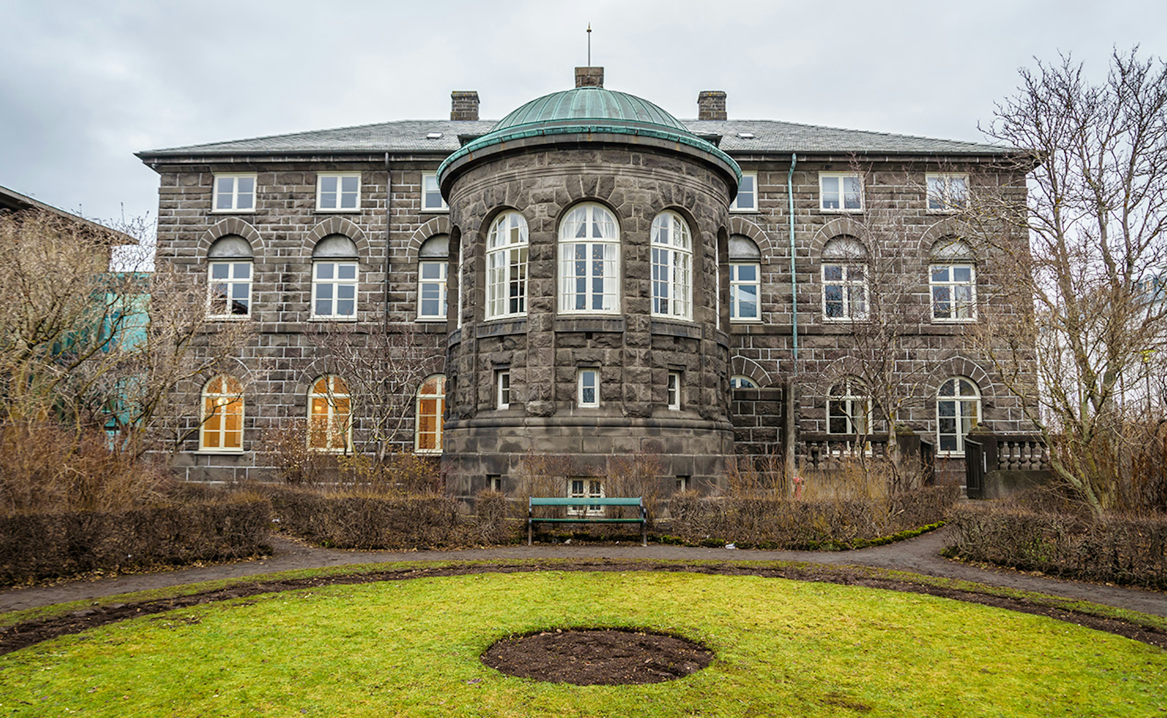 The parliament building of Althingi in Reykjavik, Iceland