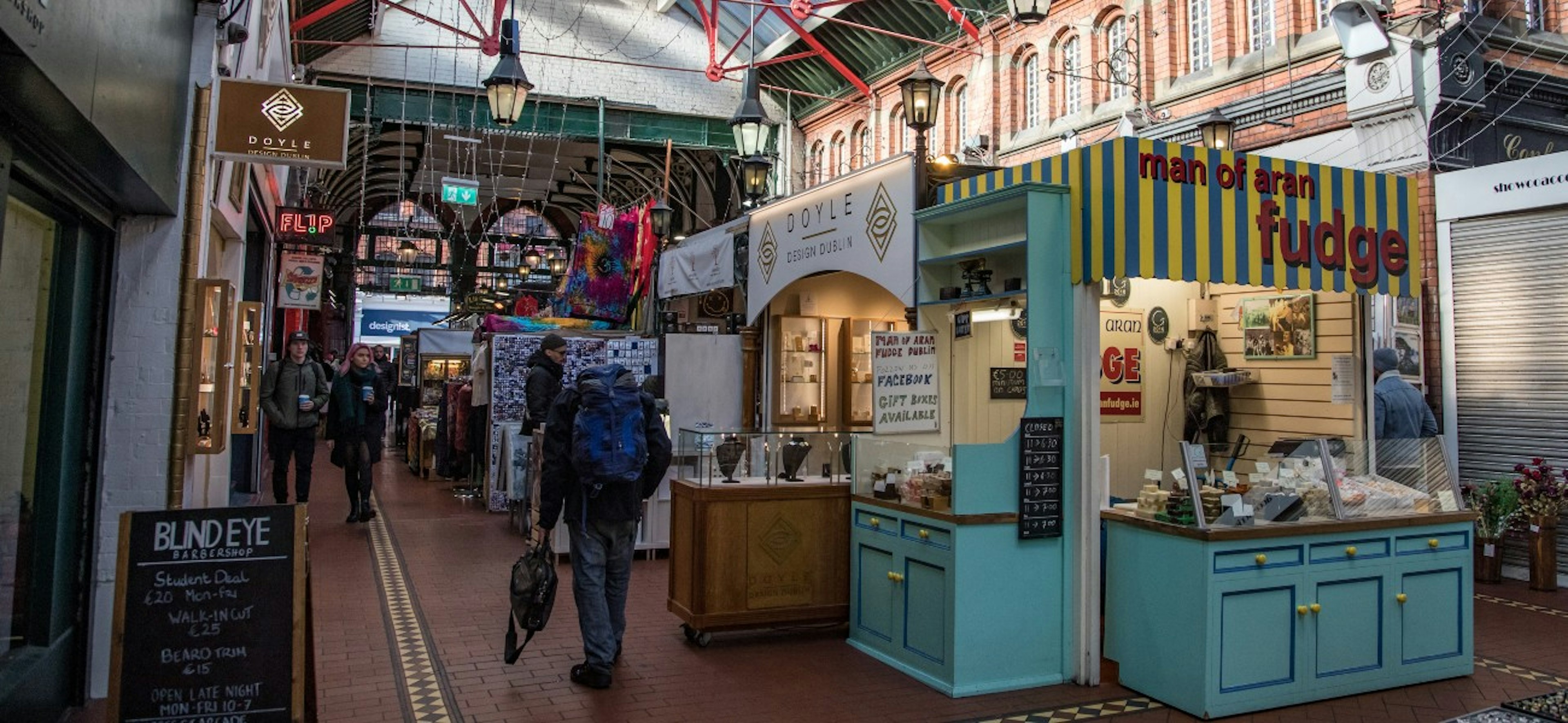 People shopping in George's Street Arcade