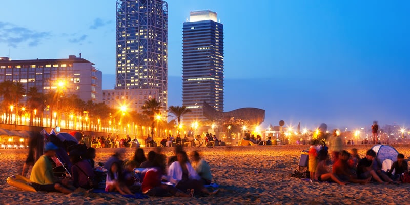 Beach clubs in Barcelona