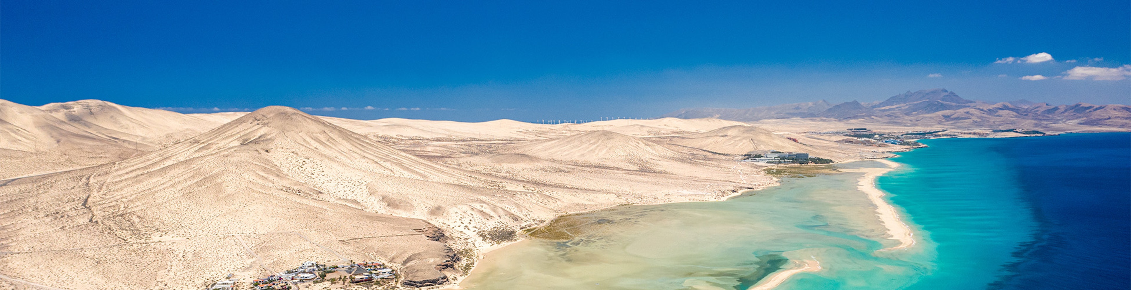 The white beaches and blue sea of Fuerteventura, one of Spain's Canary Islands
