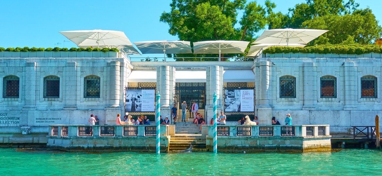 Peggy Guggenheim Collection Modern Art Museum at The Grand Canal in Venice on a sunny day