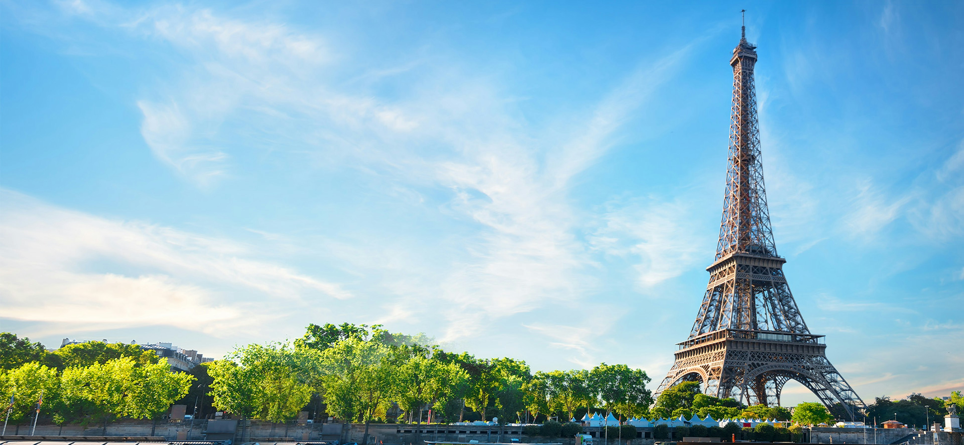 Eiffel tower in Paris France on a summer day