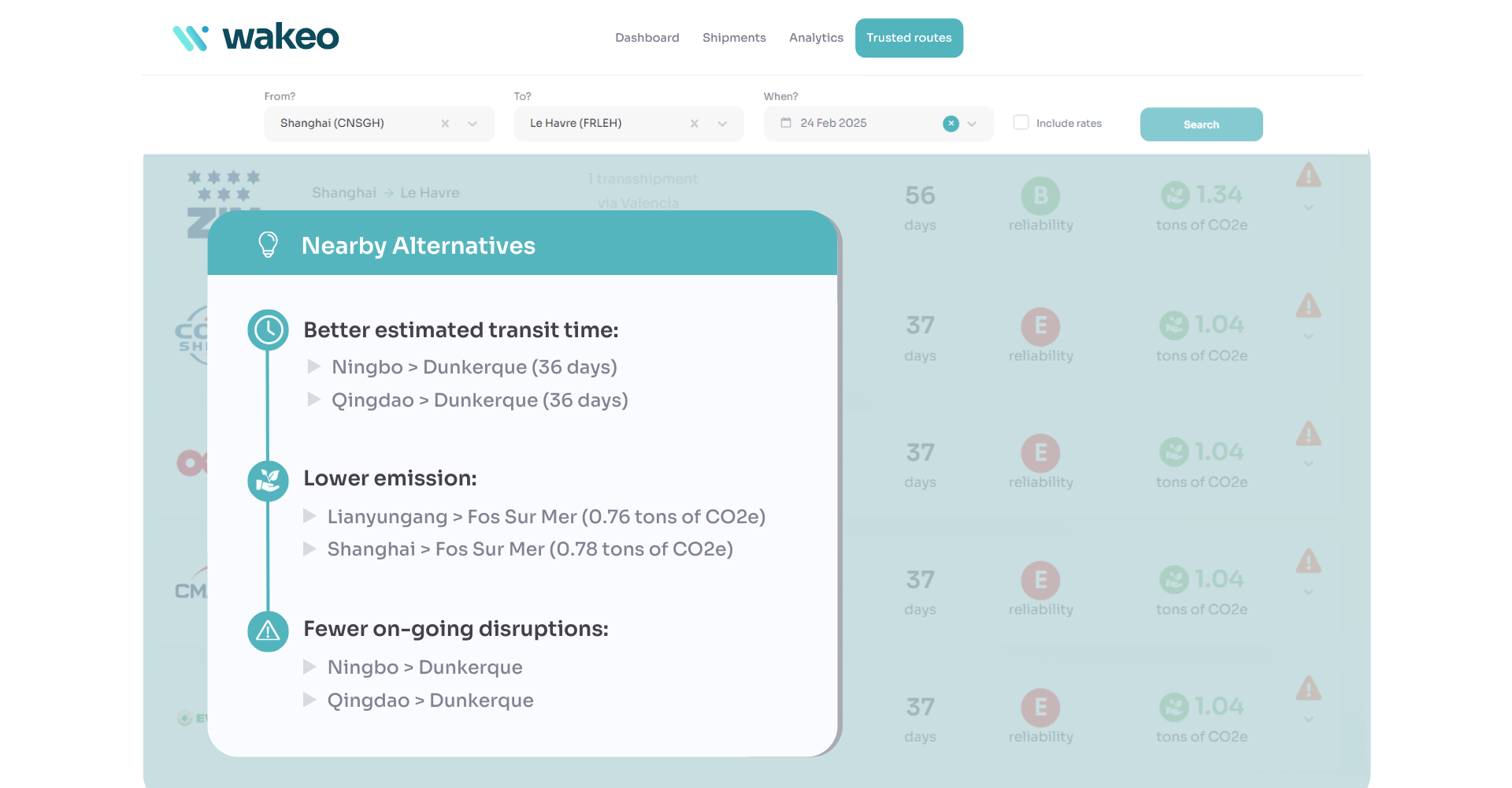 Wakeo Enhances Trusted Routes with Nearby Alternatives