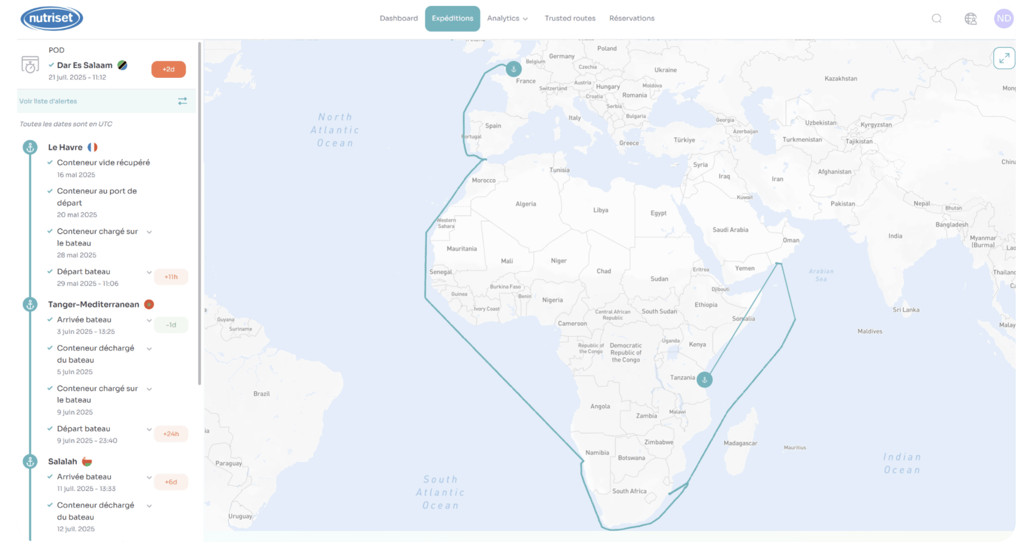 Nutriset - Step 3 Track execution with predictive ETA
