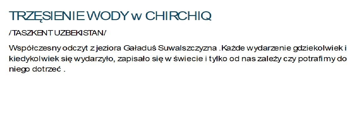trzesienie wody