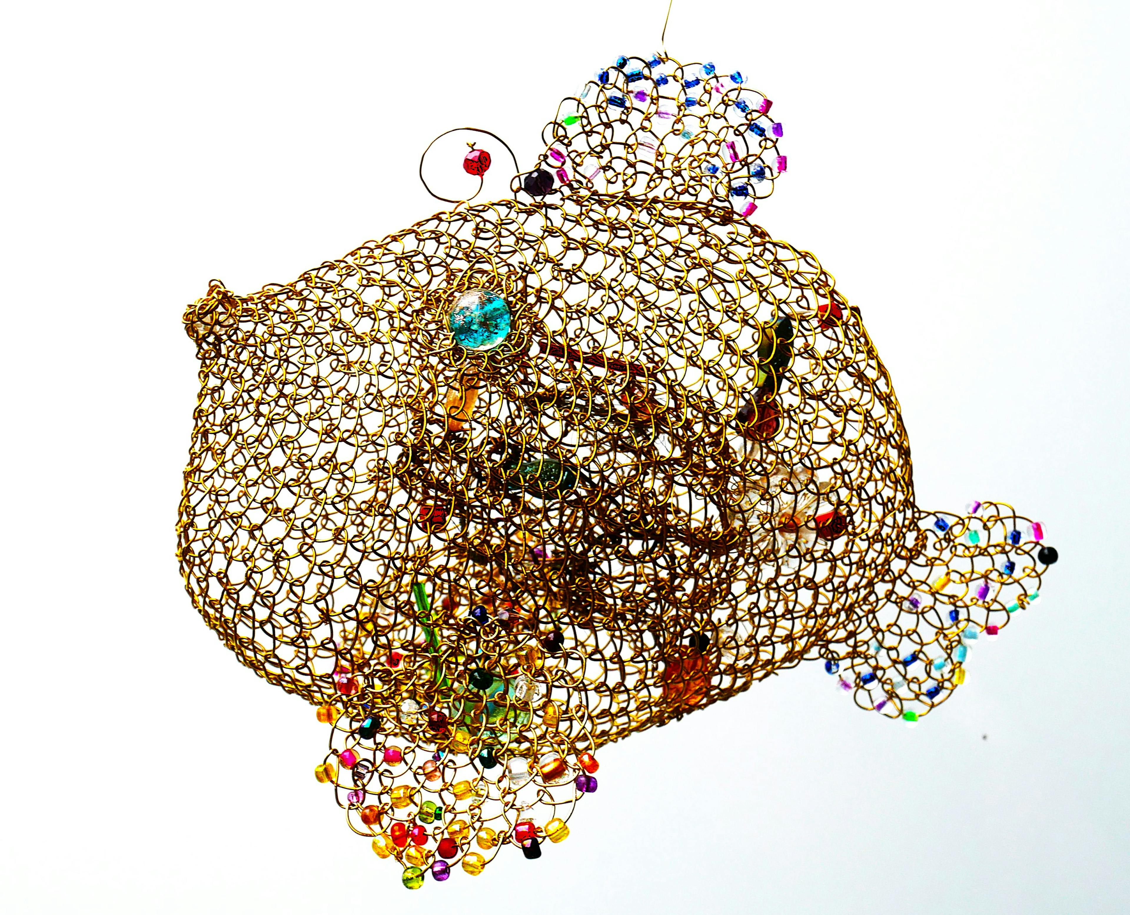 Fisherman in a confusing interior