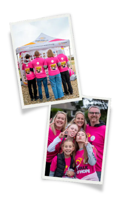 Photos of happy Walk of Hope participants.