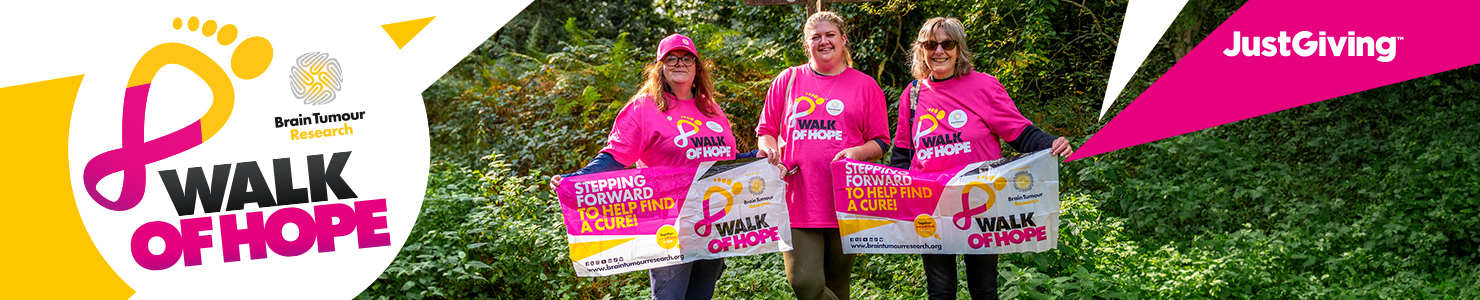 Brain Tumour Charity Walk of Hope, Saturday 26th September 2026.