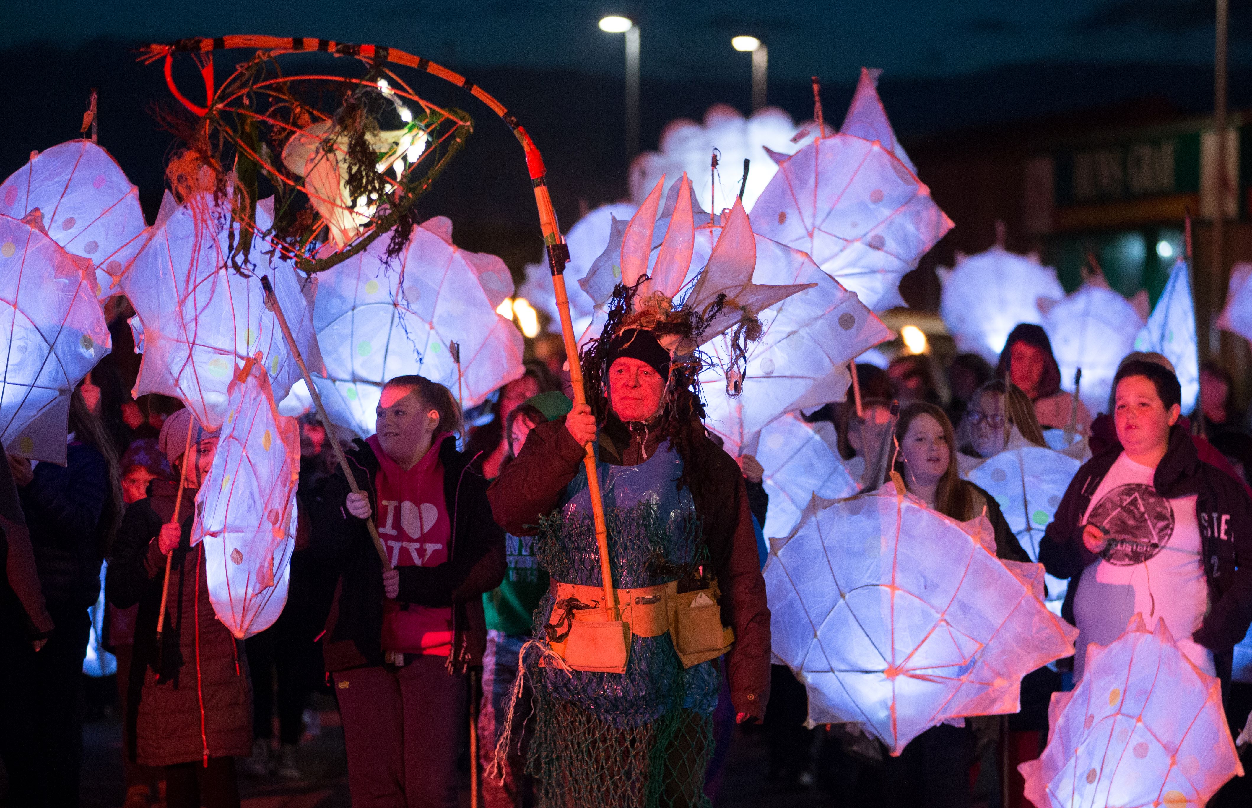A lantern procession