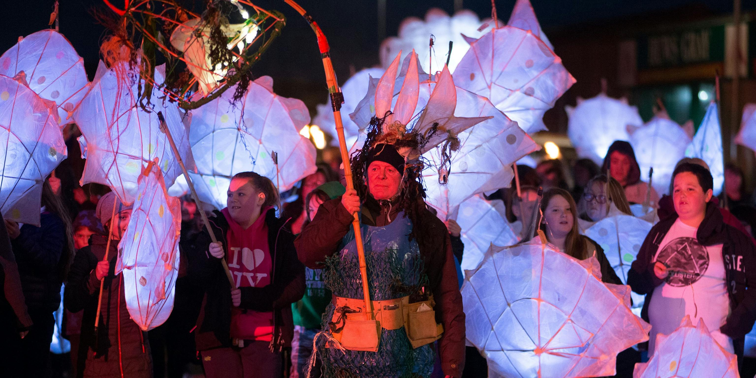 A lantern procession