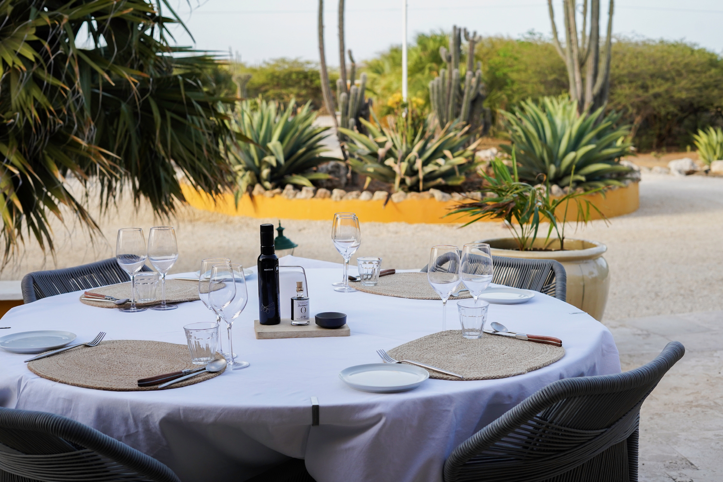Dinner table with nature view
